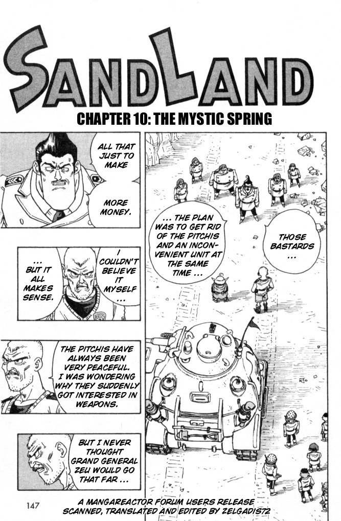 SandLand Chapter 10 page 1 - Chapter 10: The Mystic Spring