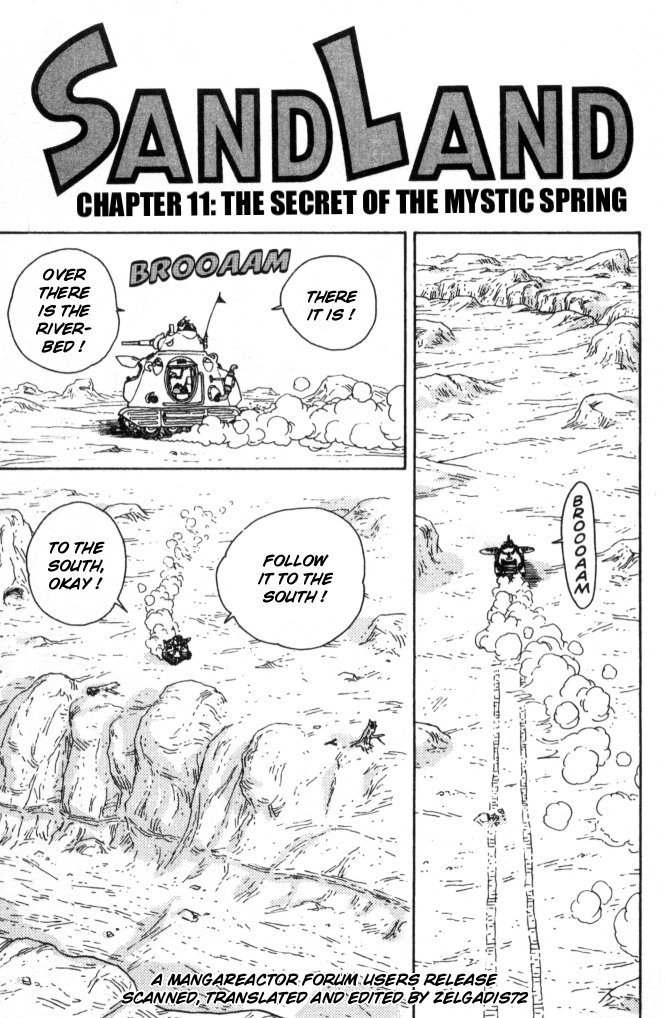SandLand Chapter 11 page 1 - Chapter 11: The Secret of the Mystic Spring