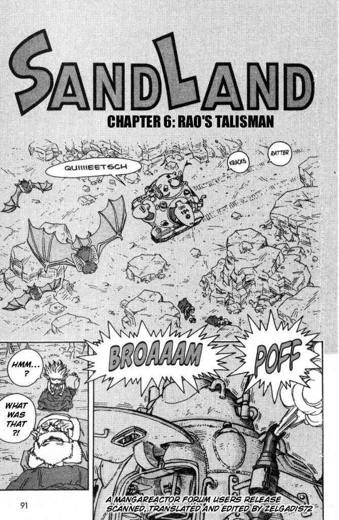 SandLand Chapter 6 page 1 - Chapter 6: Rao's Talisman