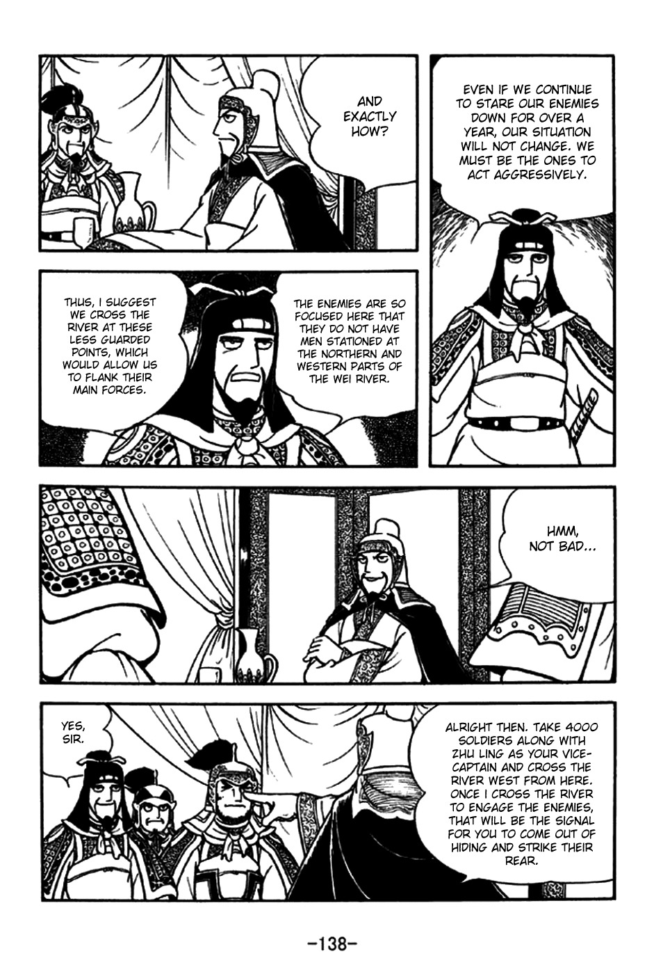 Sangokushi Chapter 190 page 4 - Chapter 190: River Crossing Plan