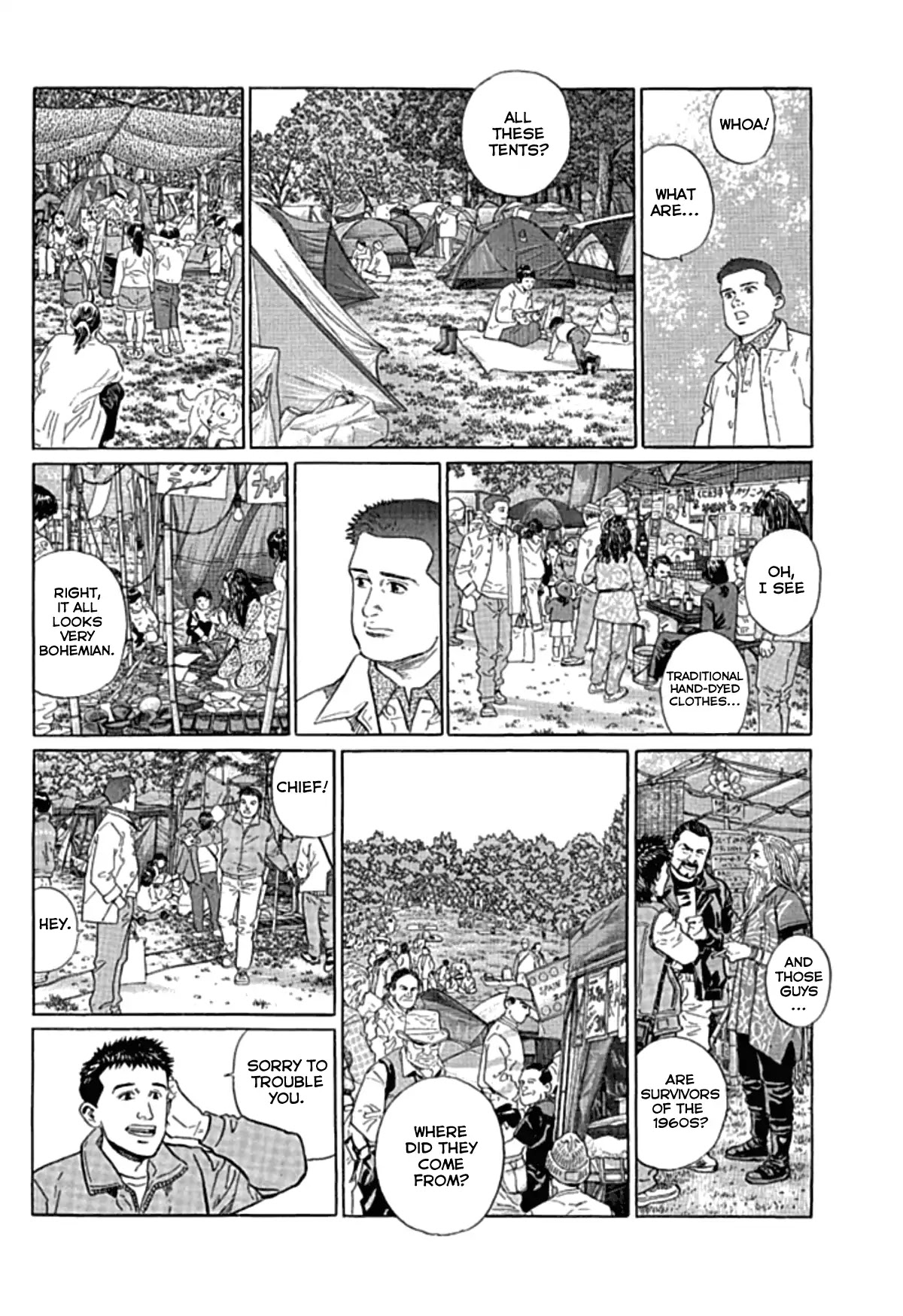 Sanpo Mono Chapter 4 page 3 - Chapter 4: The Hippie Festival