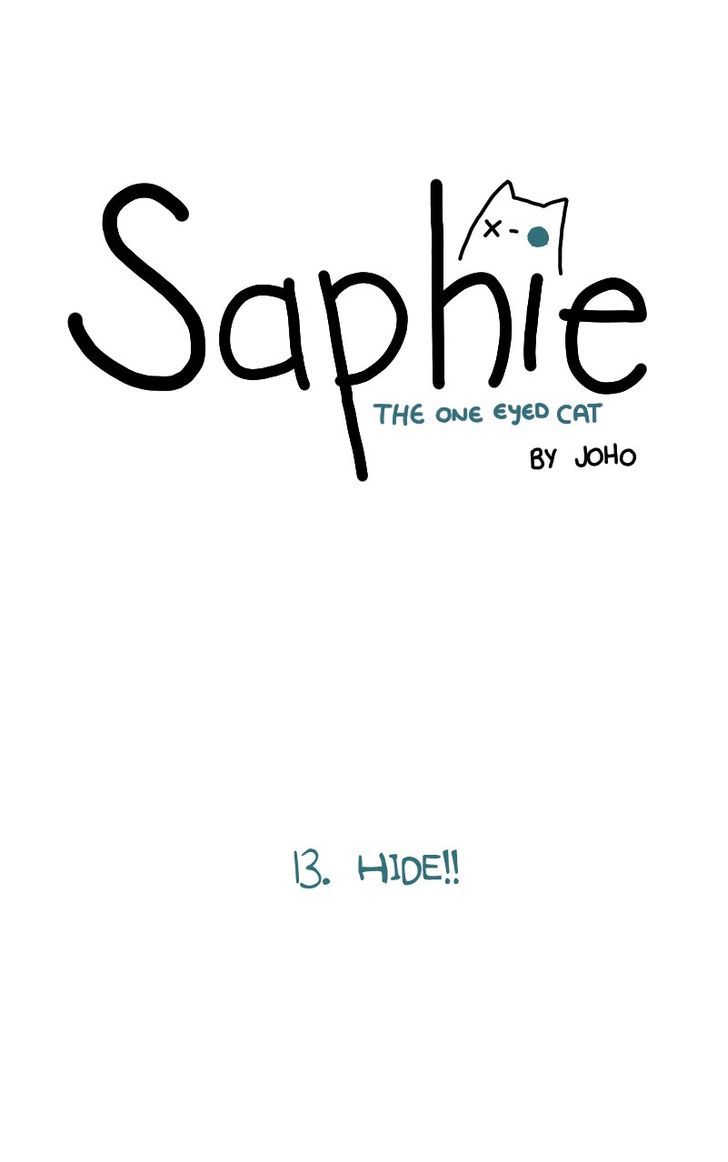 Saphie: The One-Eyed Cat Chapter 13 page 1 - Chapter 13 : Hide!!