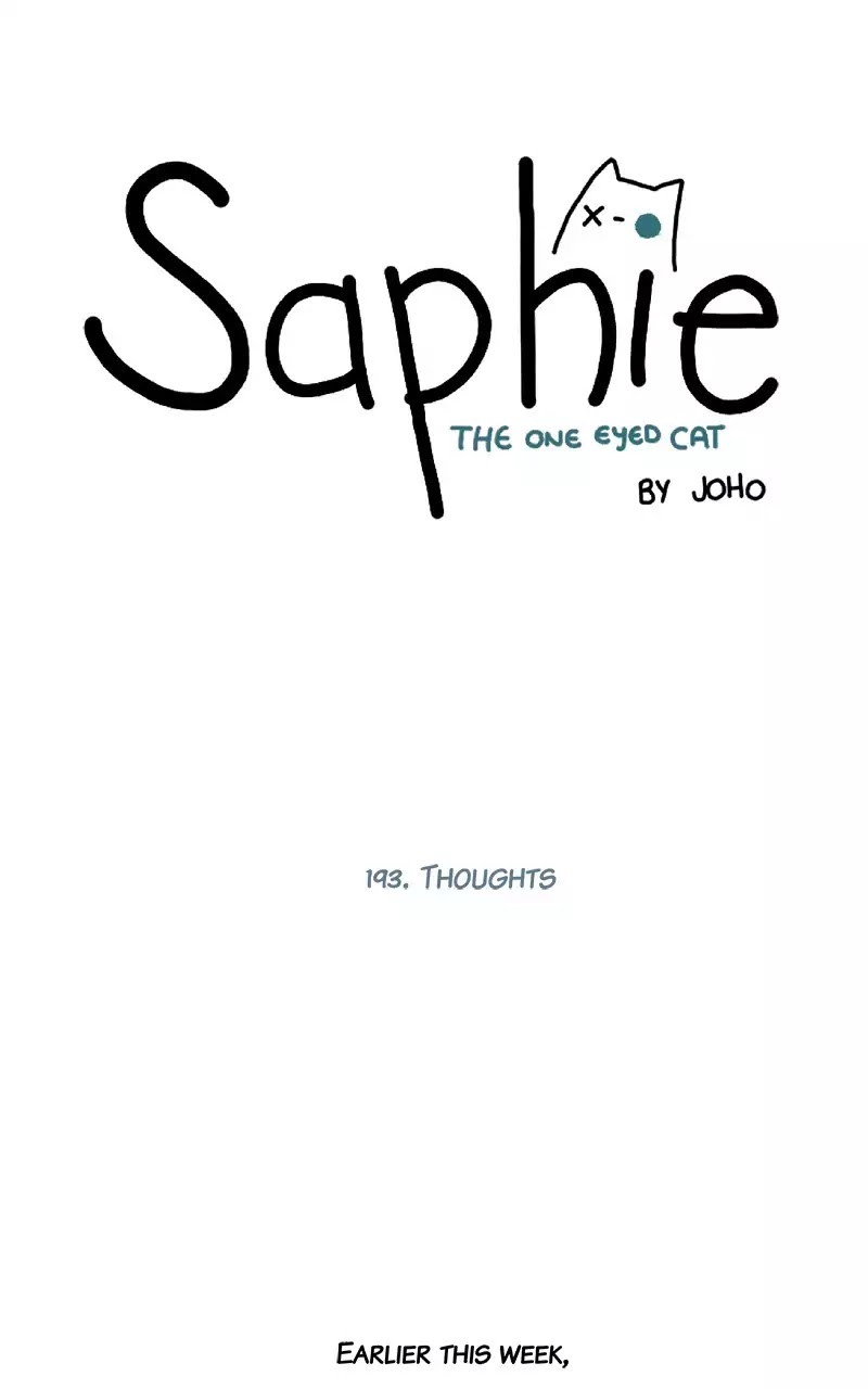 Saphie: The One-Eyed Cat Chapter 193 page 1 - Chapter 193: Thoughts