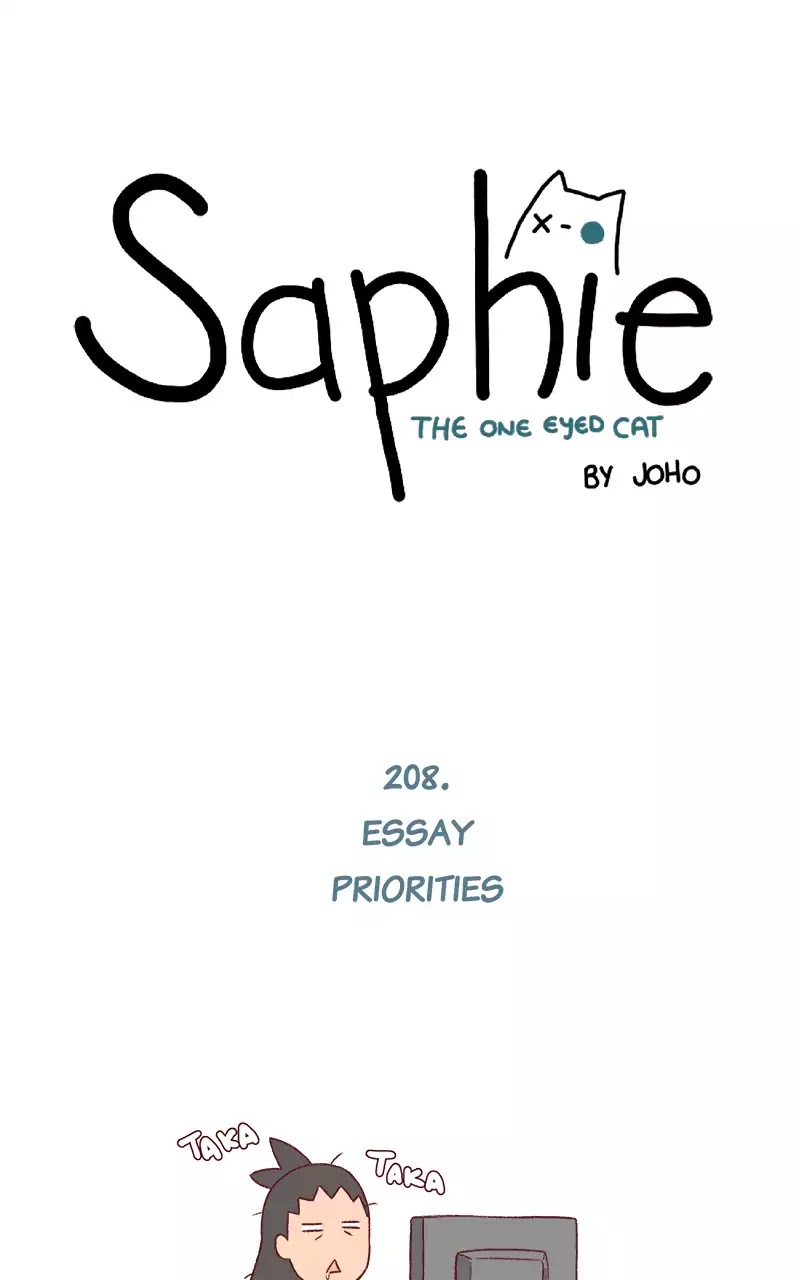 Saphie: The One-Eyed Cat Chapter 208 page 1 - Chapter 208: Essay Priorities