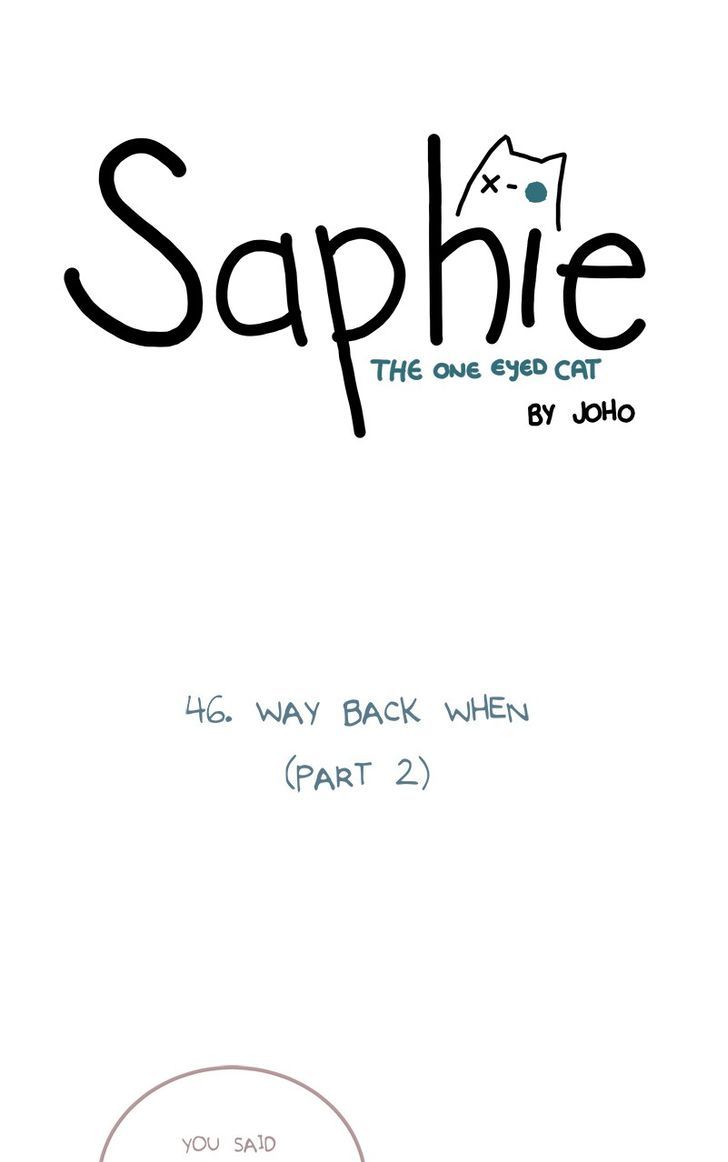 Saphie: The One-Eyed Cat Chapter 46 page 1 - Chapter 46