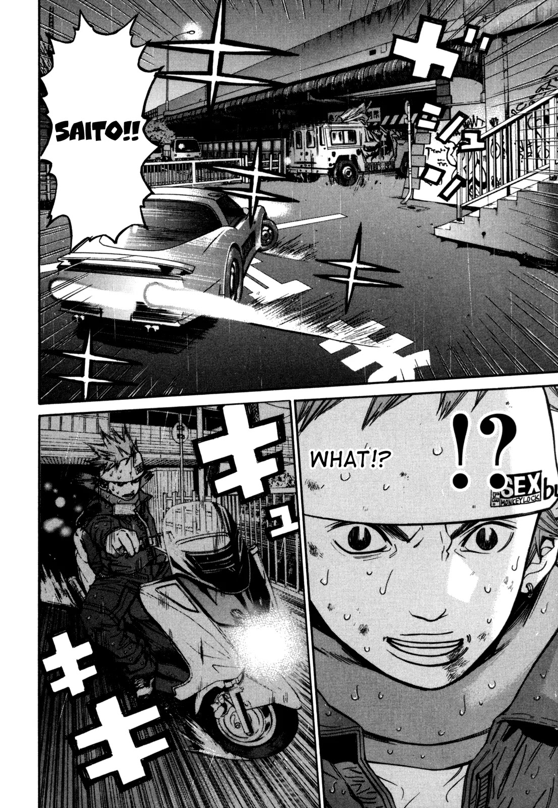 Saru Lock Chapter 38 page 10 - Chapter 38: Christmas Eve Car Chase!! (2)