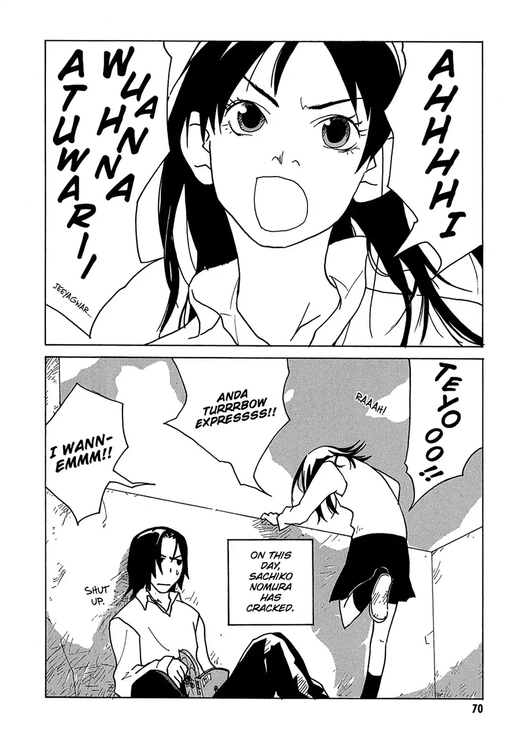 Sasameke Chapter 15.5 page 2 - Vol.2 Omake ☆03: The Whispering Kicker of Youth