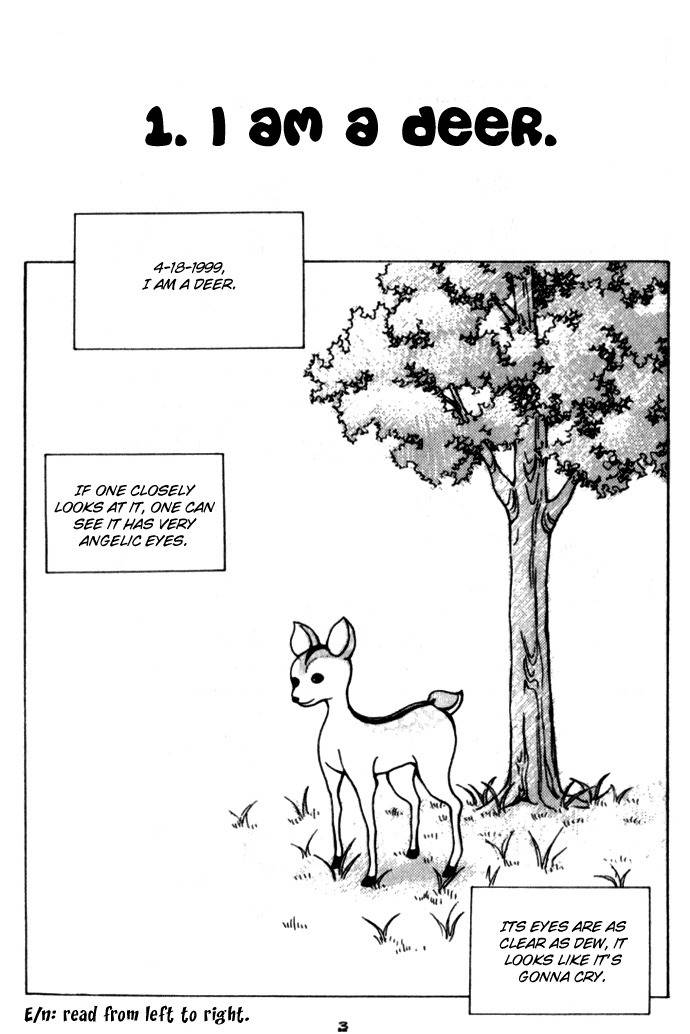 Saseum, I'm a deer Chapter 1 page 2 - Chapter 1: I am a Deer.
