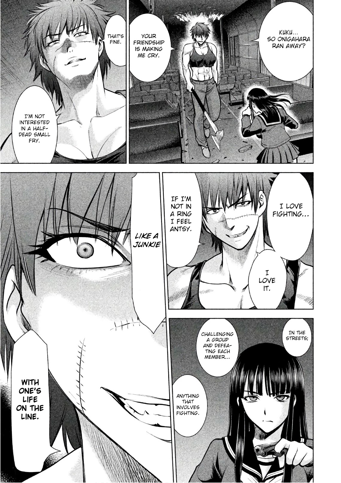 Satanofani Chapter 77 page 10 - Chapter 77: Wrestler Kanzaki