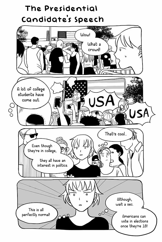 Satoko & Nada Chapter 142 page 1 - Chapter 142: The Presidential Candidate's Speech