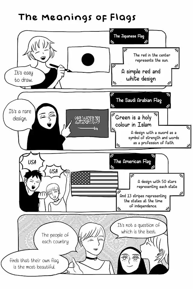 Satoko & Nada Chapter 187 page 1 - Chapter 187: The Meanings of Flags