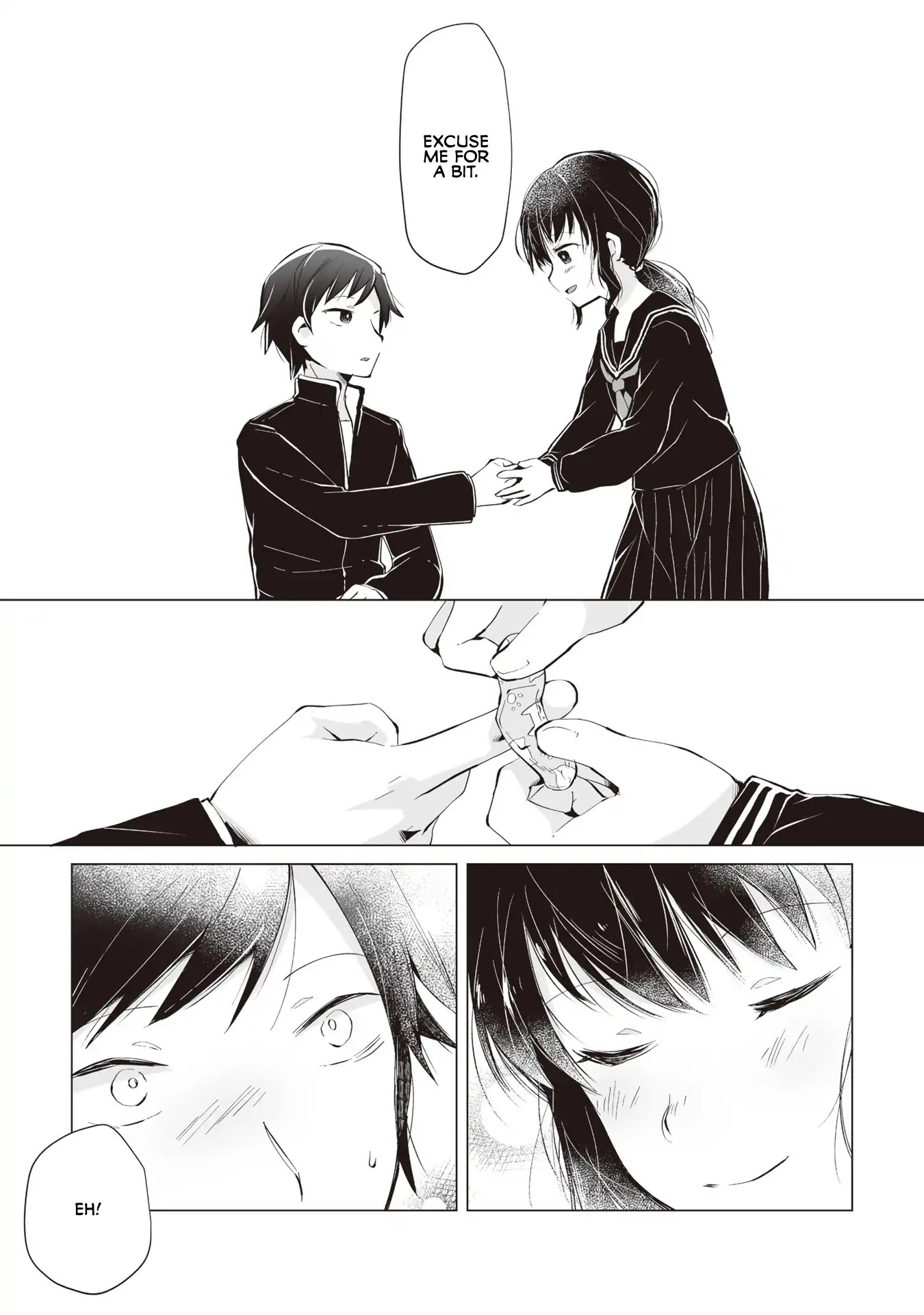 Satou-san Who Sits Next To Me Chapter 1 page 12 - Chapter 1: Tonari no Anoko to Bansouko "Bandage and the Girl Next Seat"