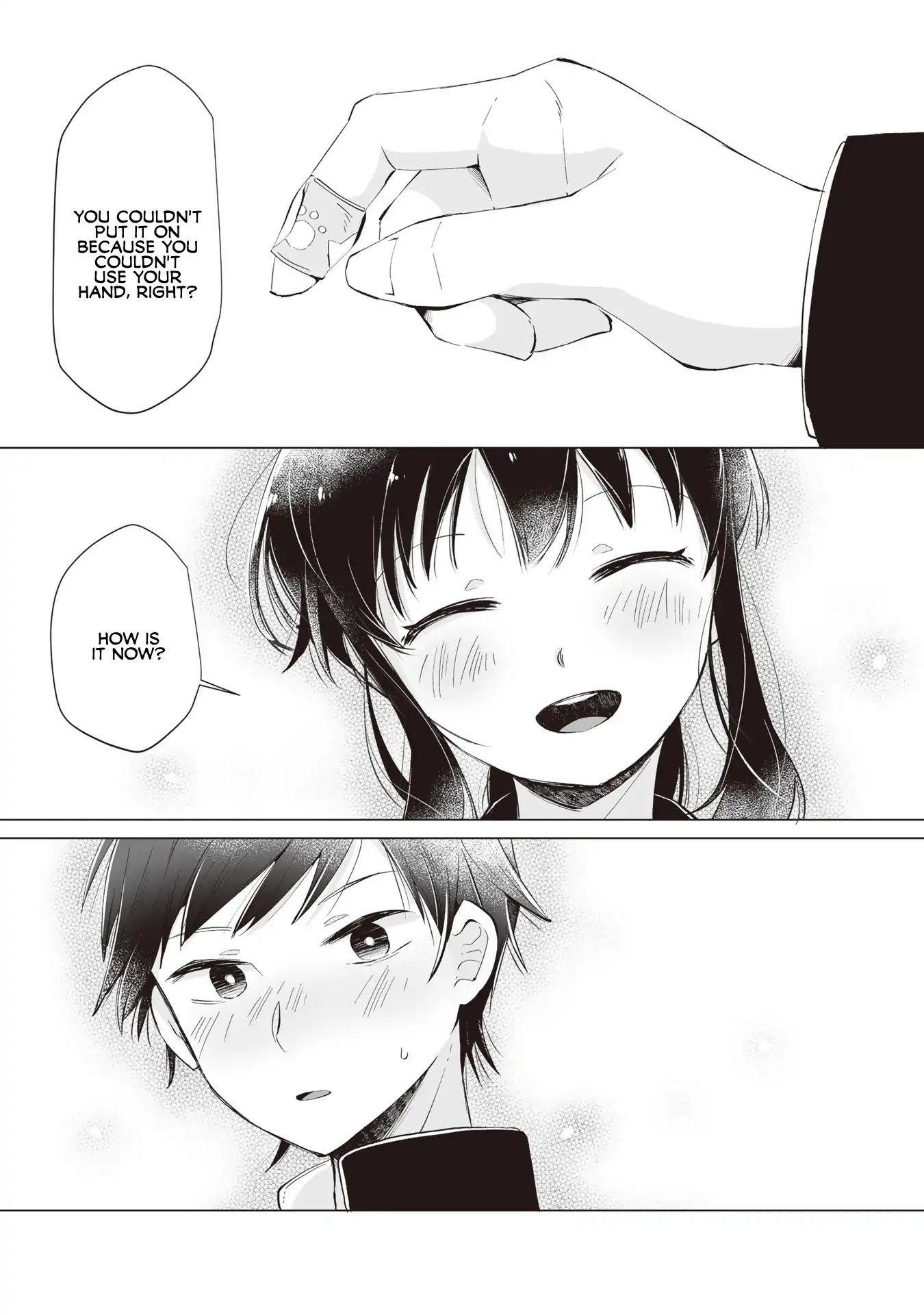 Satou-san Who Sits Next To Me Chapter 1 page 13 - Chapter 1: Tonari no Anoko to Bansouko "Bandage and the Girl Next Seat"