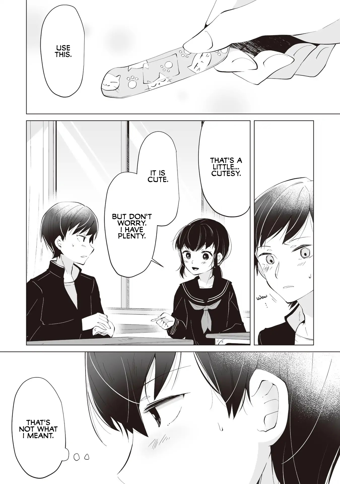 Satou-san Who Sits Next To Me Chapter 1 page 8 - Chapter 1: Tonari no Anoko to Bansouko "Bandage and the Girl Next Seat"