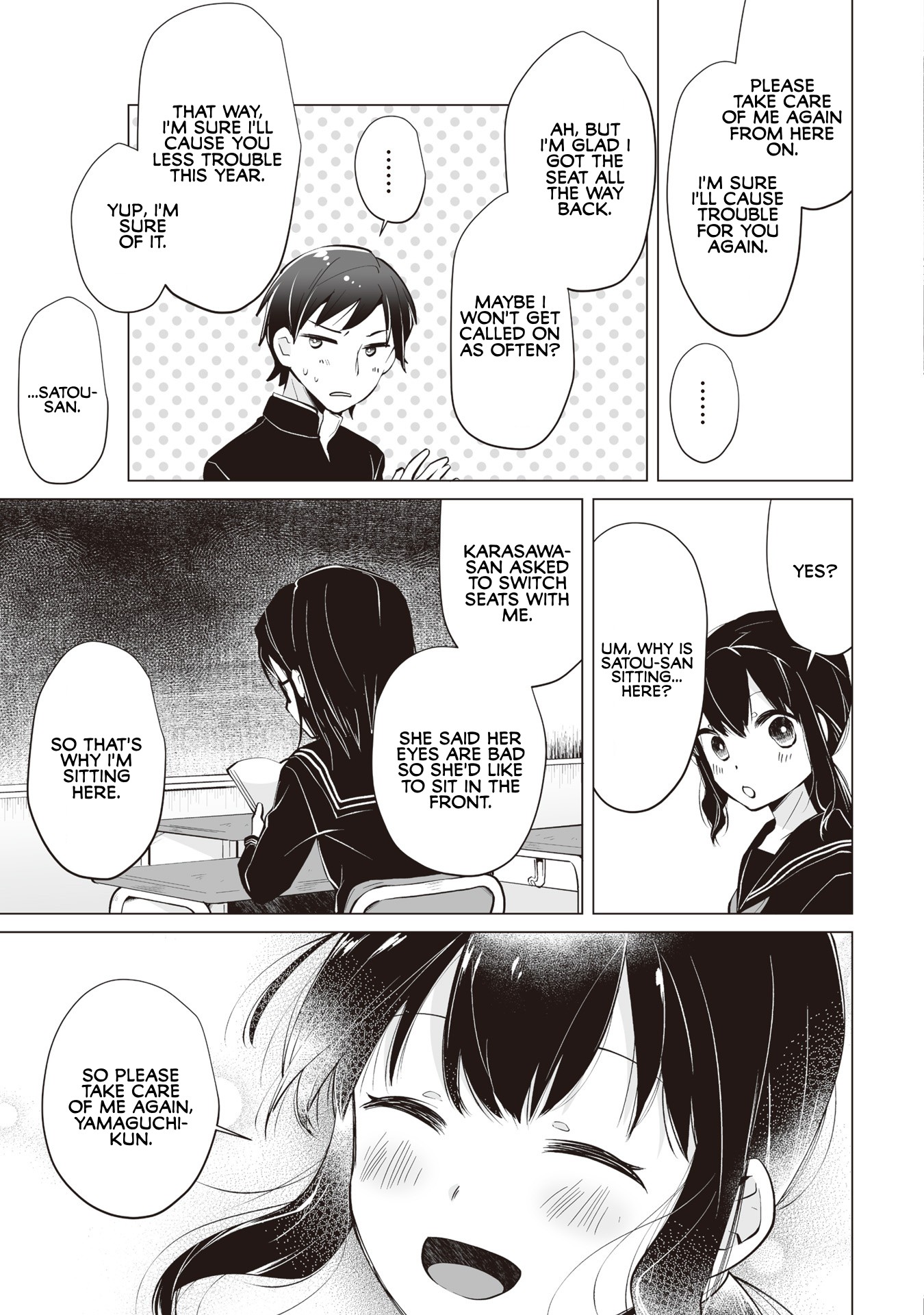 Satou-san Who Sits Next To Me Chapter 4 page 7 - Chapter 4: Satou-san to Sakura no Kisetsu "Satou-san and the Season of Cherry Blossom"
