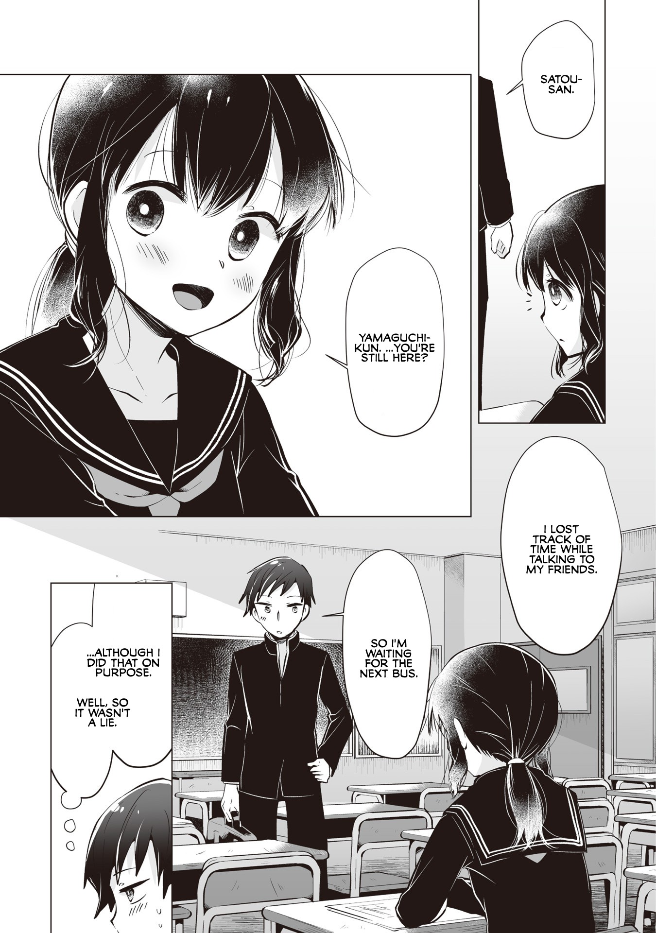 Satou-san Who Sits Next To Me Chapter 6 page 3 - Chapter 6: Satou-san to Dokushokansobun "Satou-san and the Book Report"