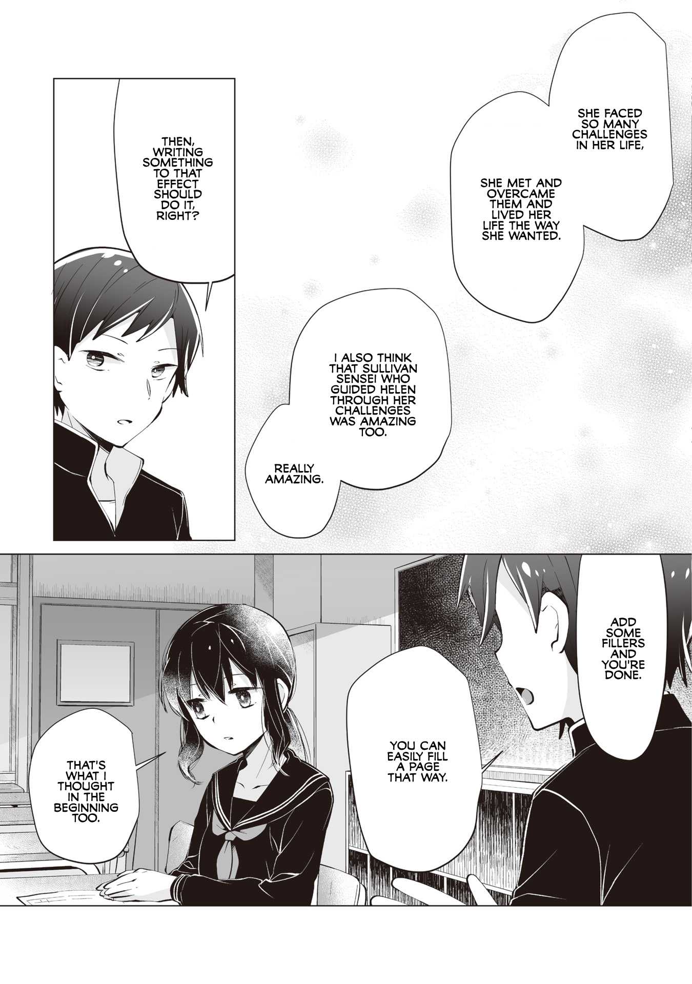 Satou-san Who Sits Next To Me Chapter 6 page 9 - Chapter 6: Satou-san to Dokushokansobun "Satou-san and the Book Report"