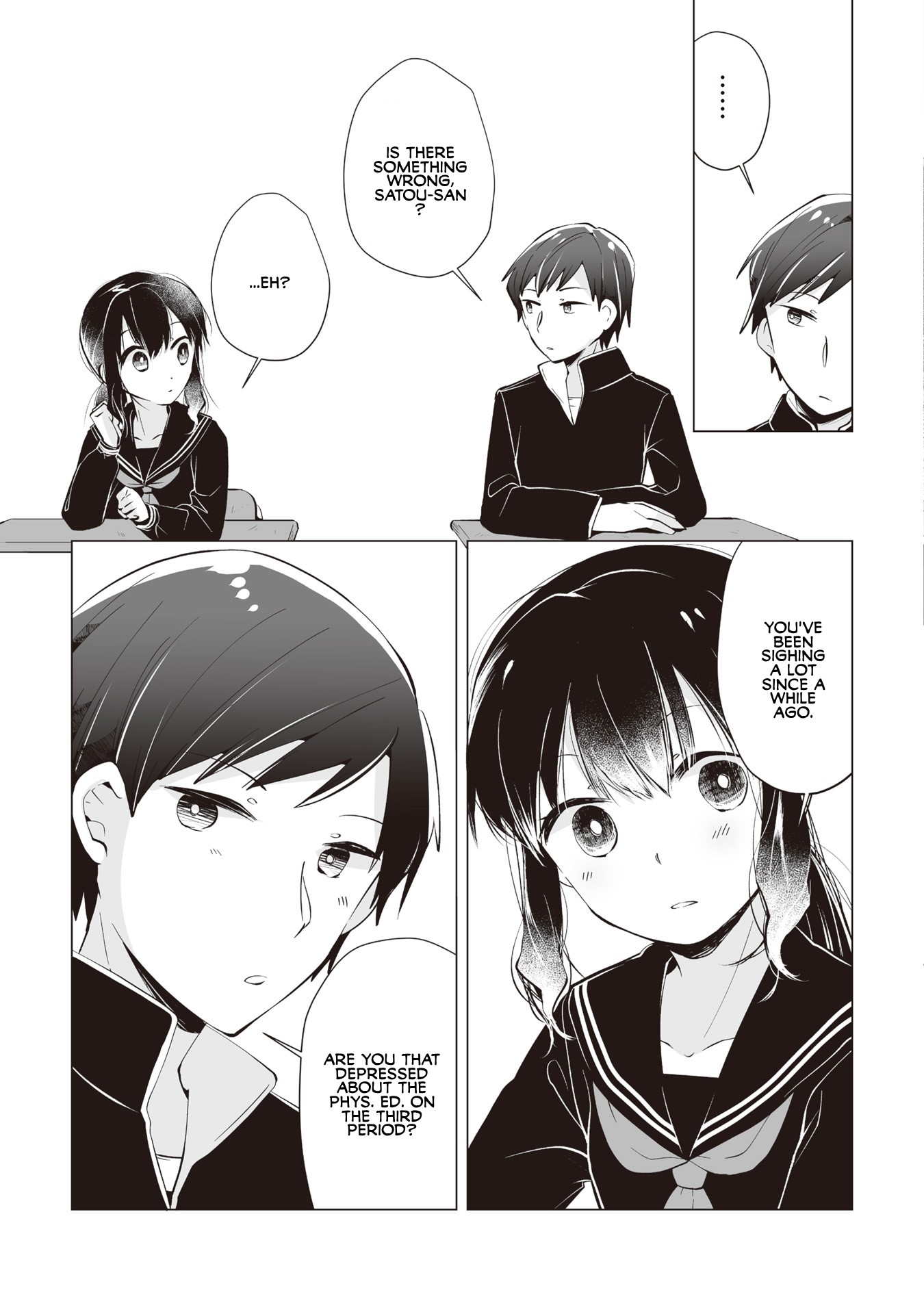 Satou-san Who Sits Next To Me Chapter 7 page 15 - Chapter 7: Satou-san to Kanjusei no Koumei "Satou-san and the Highly Developed Sense of Empathy"