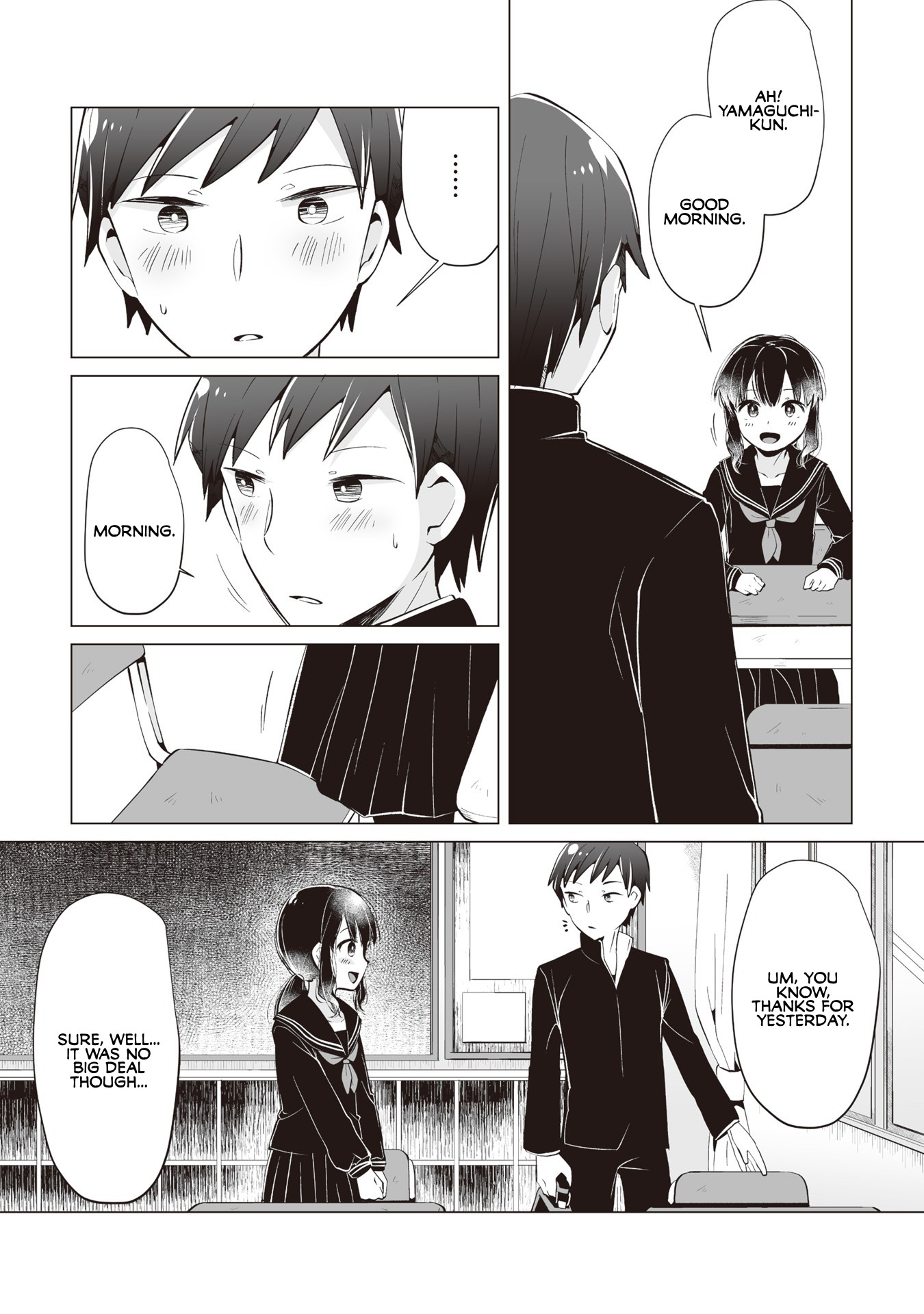 Satou-san Who Sits Next To Me Chapter 7 page 2 - Chapter 7: Satou-san to Kanjusei no Koumei "Satou-san and the Highly Developed Sense of Empathy"