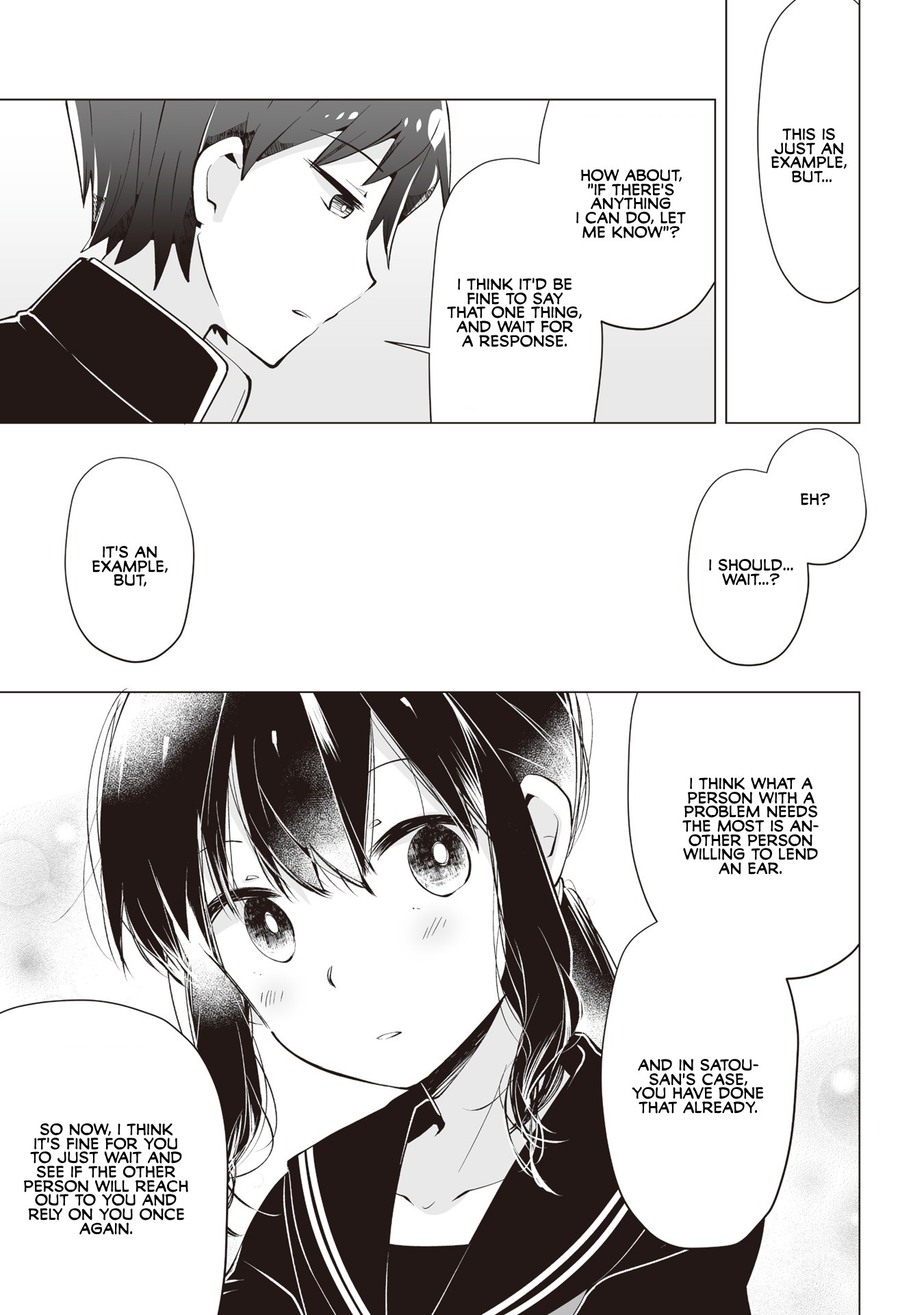 Satou-san Who Sits Next To Me Chapter 7 page 21 - Chapter 7: Satou-san to Kanjusei no Koumei "Satou-san and the Highly Developed Sense of Empathy"