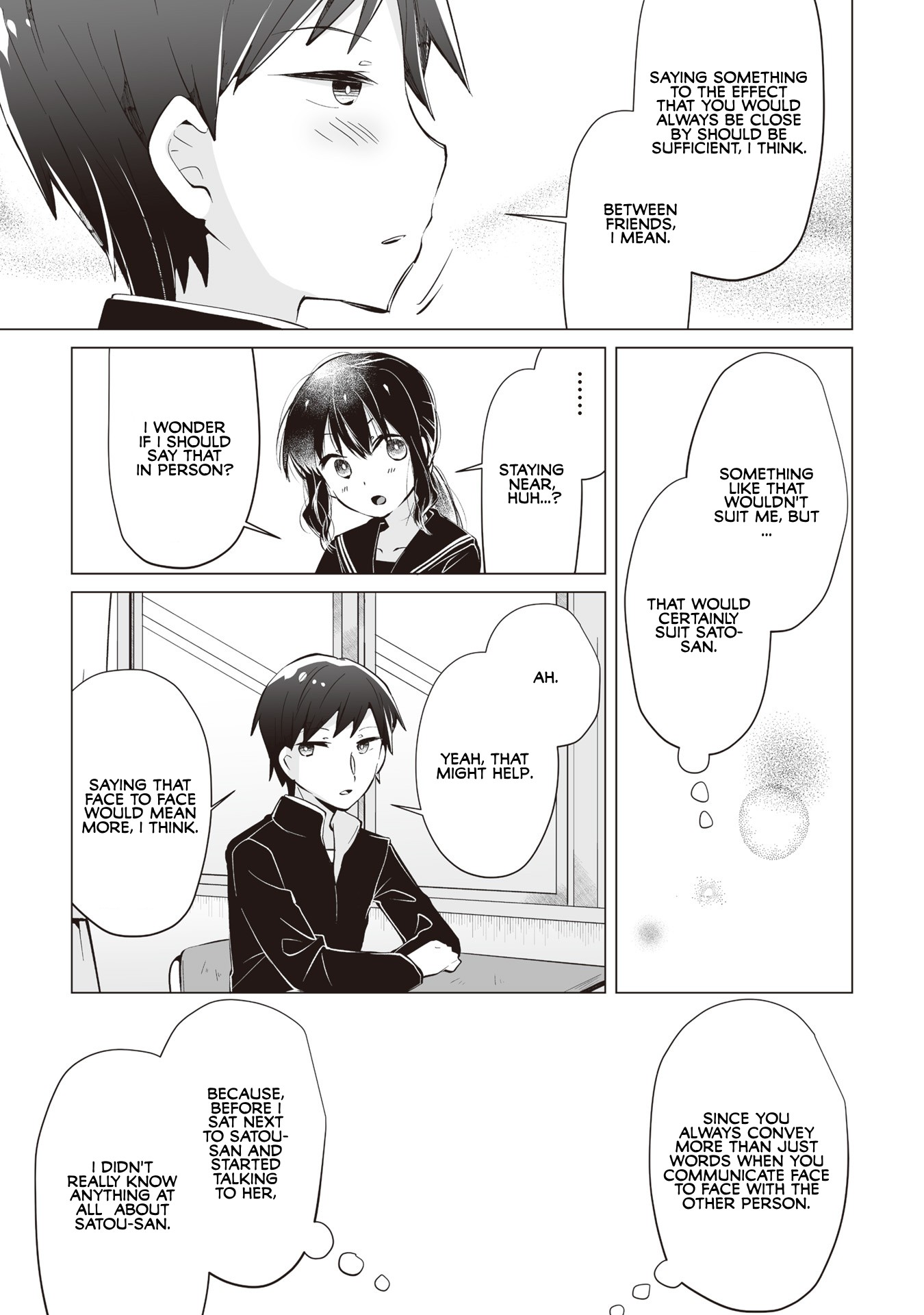 Satou-san Who Sits Next To Me Chapter 7 page 22 - Chapter 7: Satou-san to Kanjusei no Koumei "Satou-san and the Highly Developed Sense of Empathy"