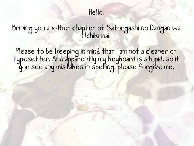 Satougashi no Dangan wa Uchinukenai Chapter 11.2 page 1 - Chapter 11 v2 : Scene.11 - The Chime Will Ring