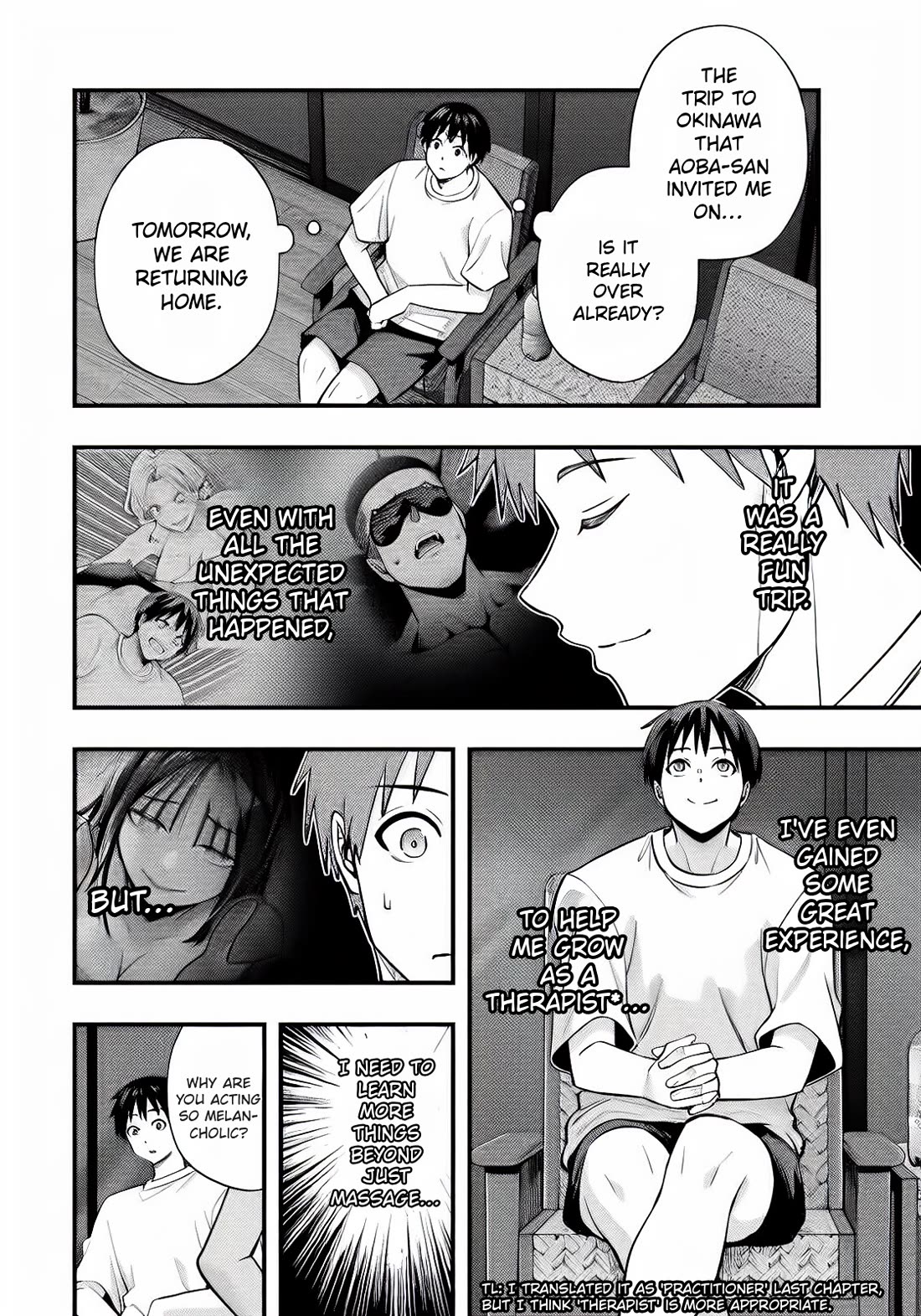 Sawaranaide Kotesashi-kun Chapter 105 page 4 - Chapter 105: Aoba-chan's last night in Okinawa