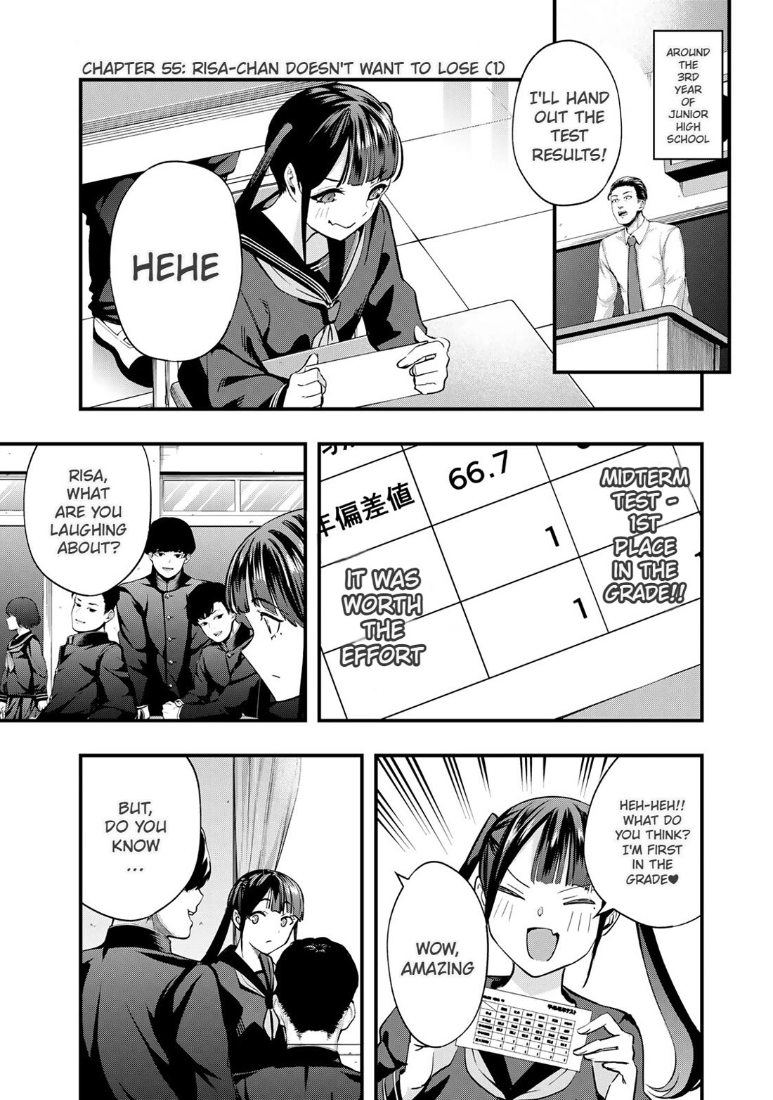 Sawaranaide Kotesashi-kun Chapter 55 page 3 - Chapter 55: Risa-Chan doesn't want to lose (1)