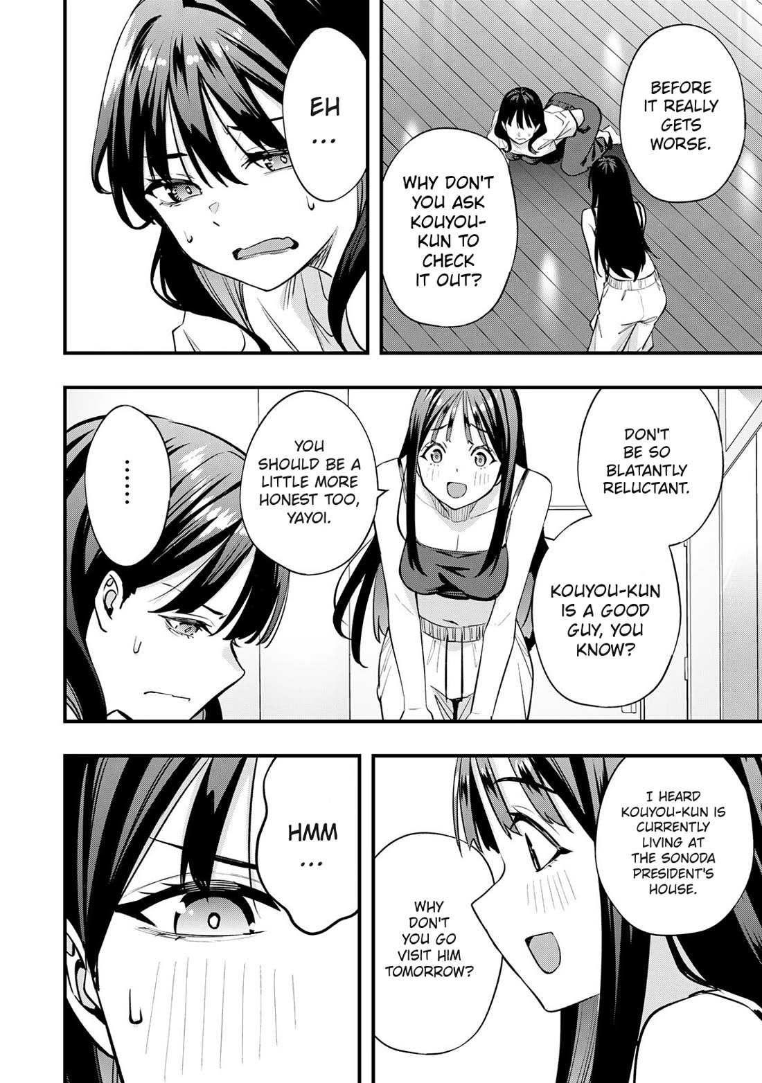 Sawaranaide Kotesashi-kun Chapter 79 page 12 - Chapter 79: Shino-chan and Yayoi-chan make up