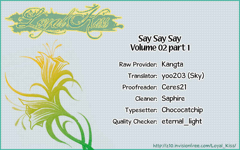 Say Say Say (HWANG Mi Ri) Chapter 6 page 1 - Chapter 6