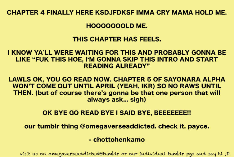 Sayonara Alpha Chapter 4 page 1 - Chapter 4