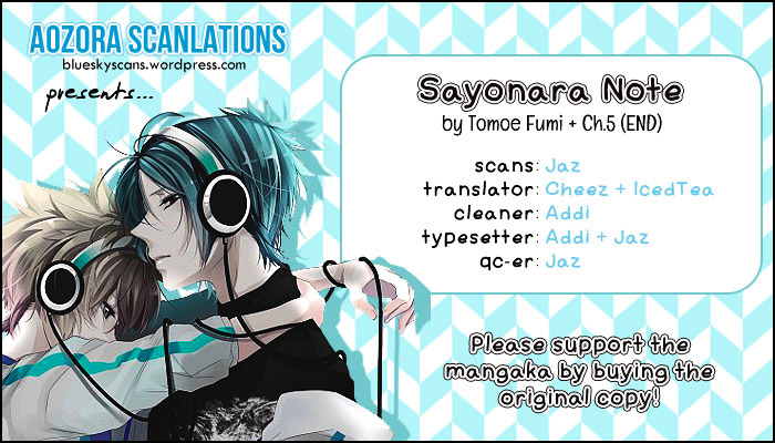 Sayonara Note Chapter 5 page 3 - Chapter 5 : [End]