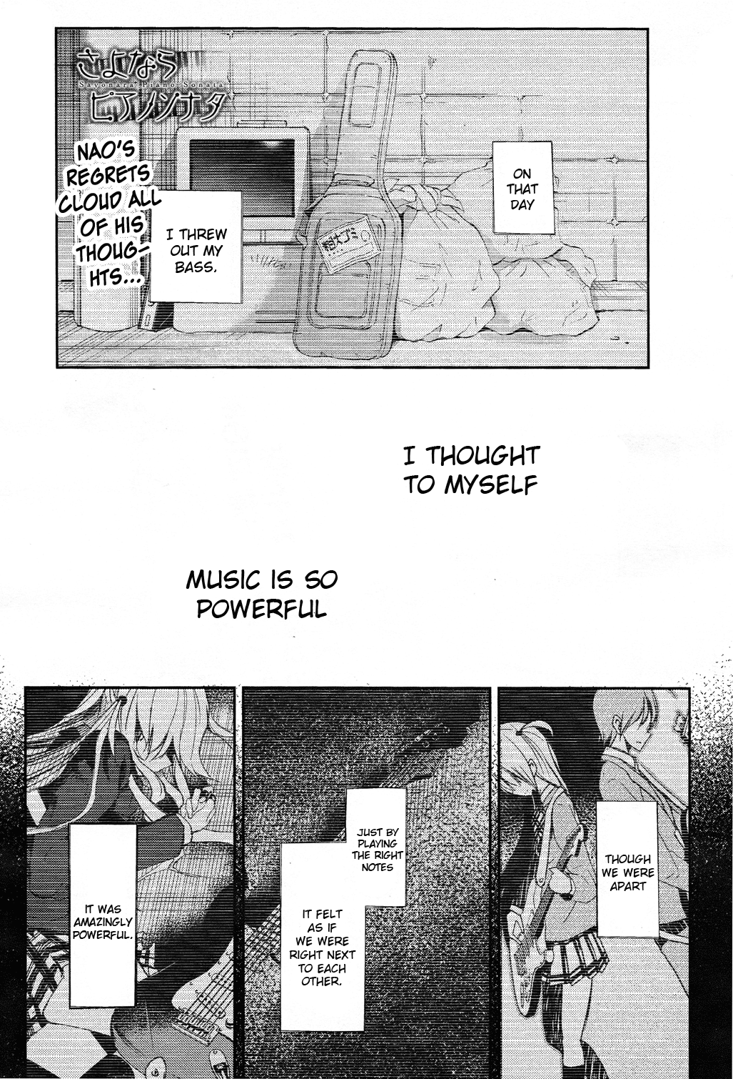 Sayonara Piano Sonata Chapter 14 page 1 - Chapter 14: Names, Daybreak, and Feketerigo