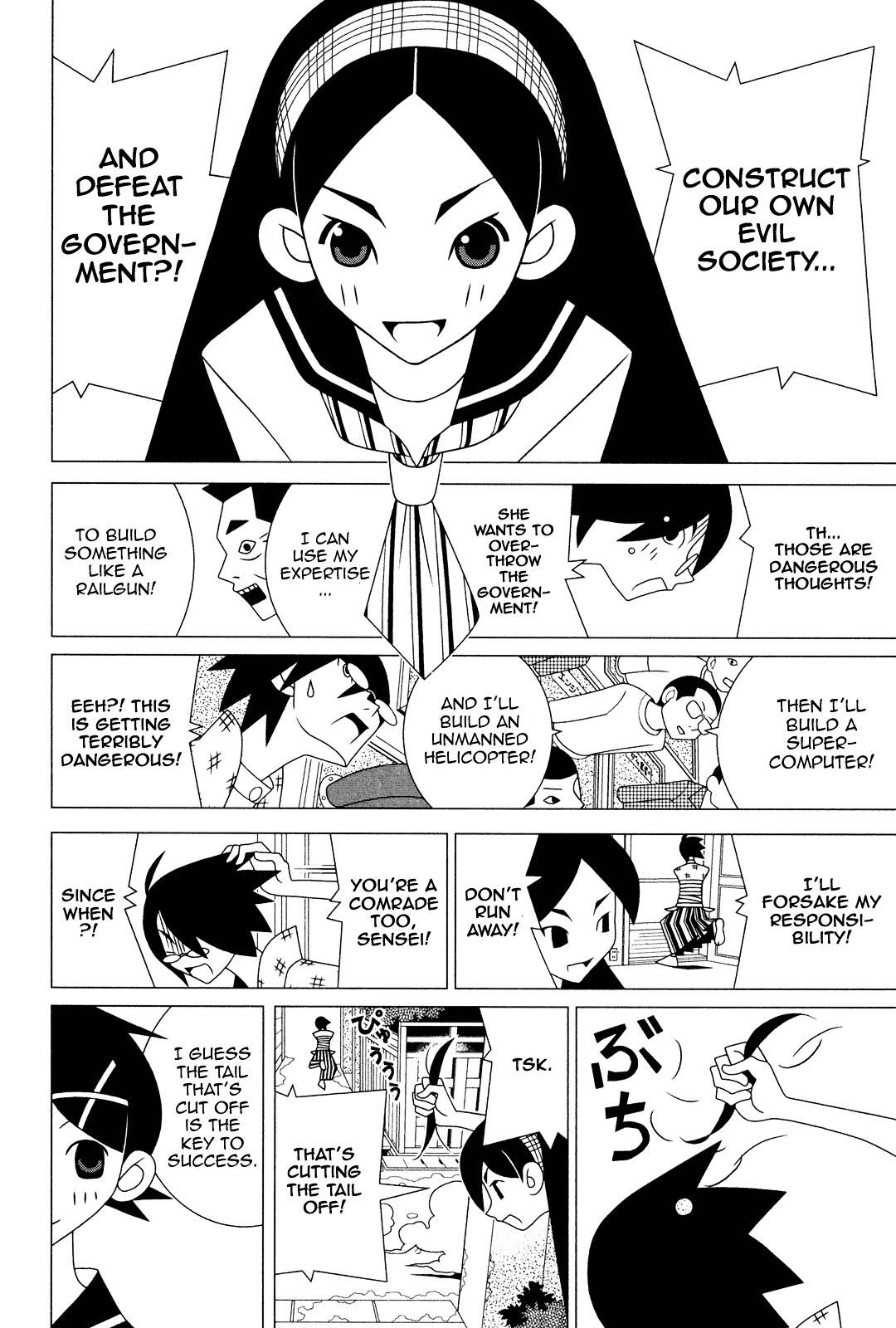 Sayonara Zetsubou Sensei Chapter 227 page 11 - Chapter 227 : Cut It Off and Separate Them is Something You Say to People With Tails