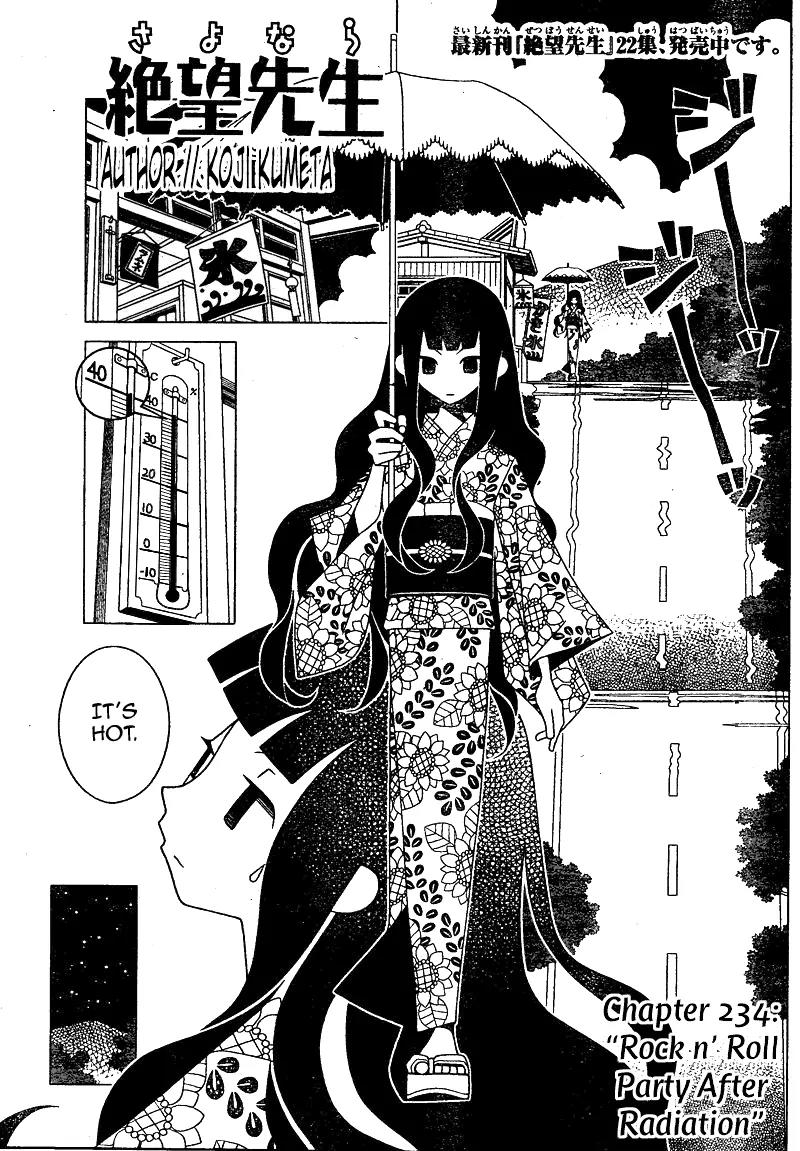 Sayonara Zetsubou Sensei Chapter 234 page 1 - Chapter 234