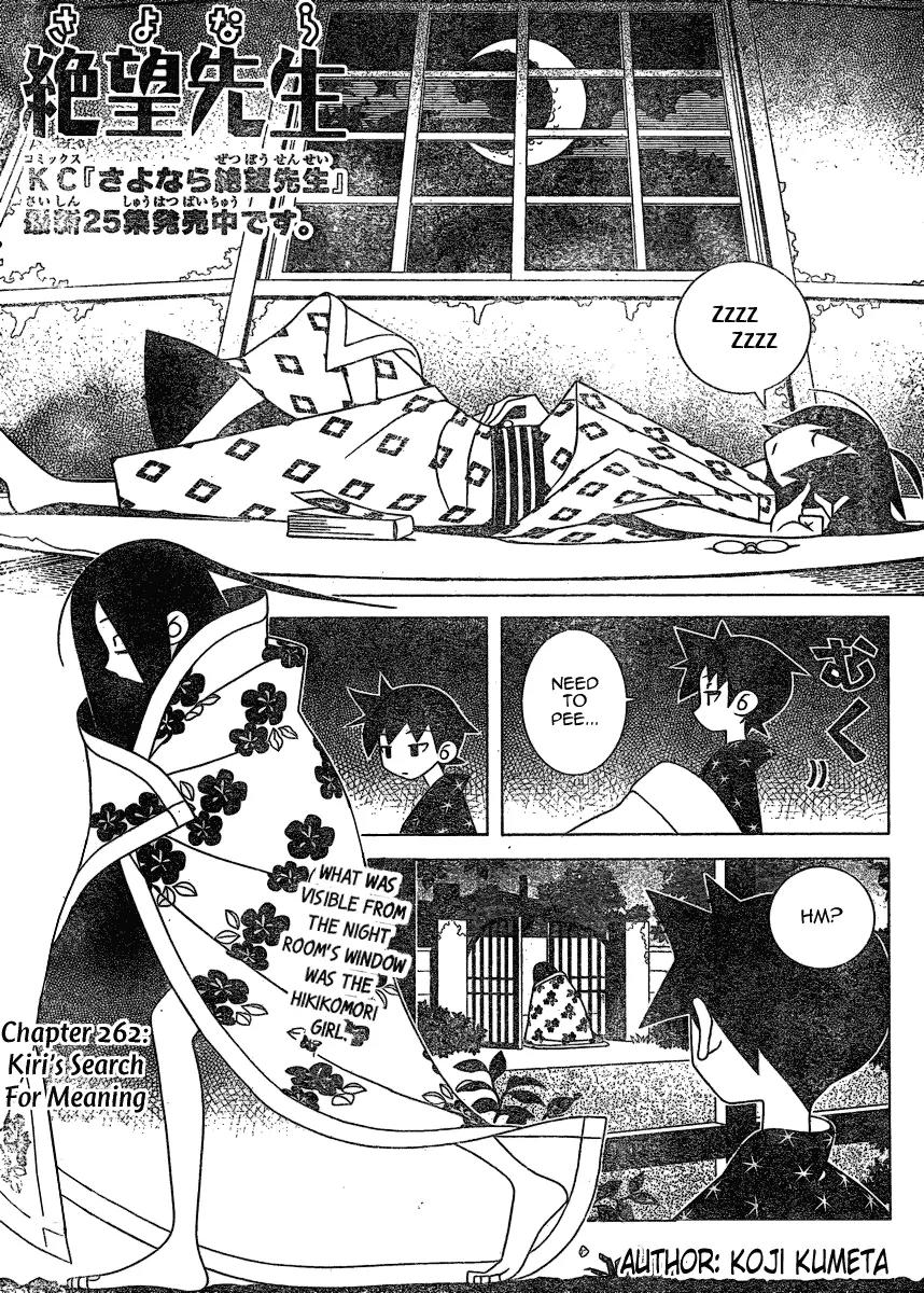 Sayonara Zetsubou Sensei Chapter 262 page 1 - Chapter 262
