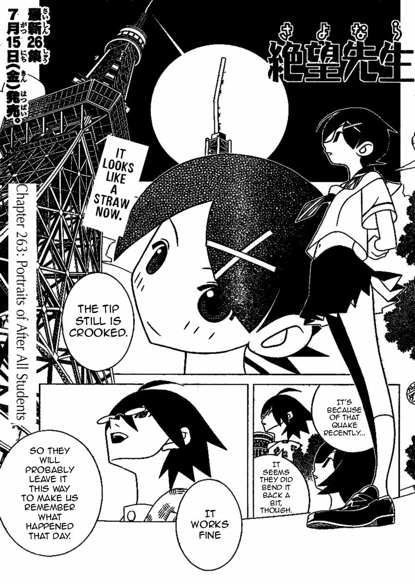 Sayonara Zetsubou Sensei Chapter 263 page 1 - Chapter 263