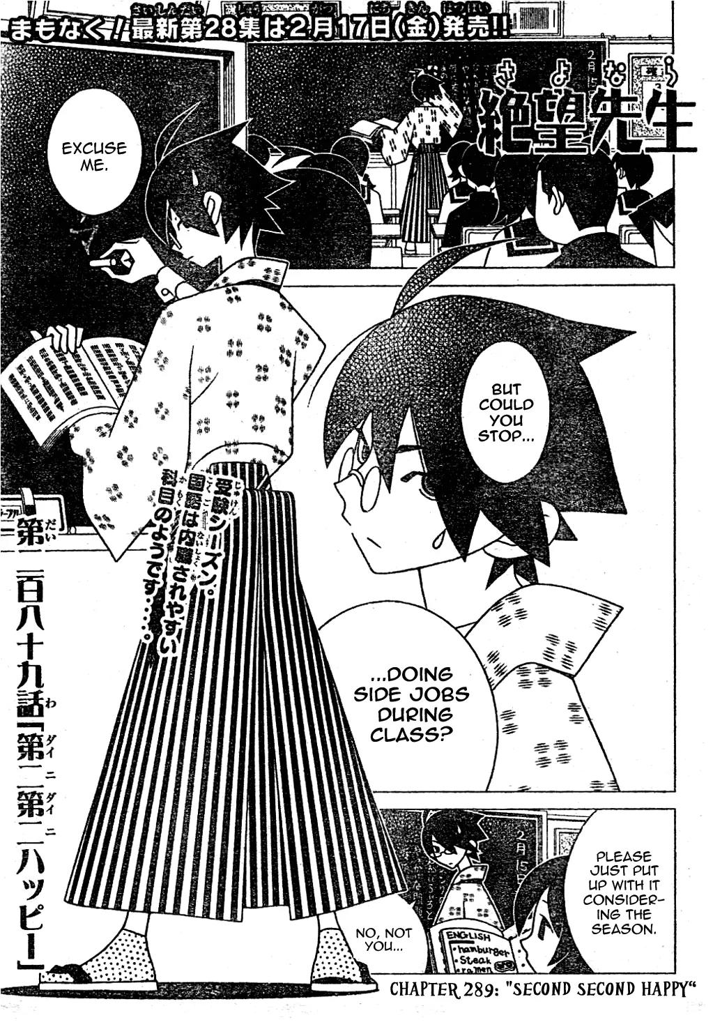 Sayonara Zetsubou Sensei Chapter 289 page 1 - Chapter 289