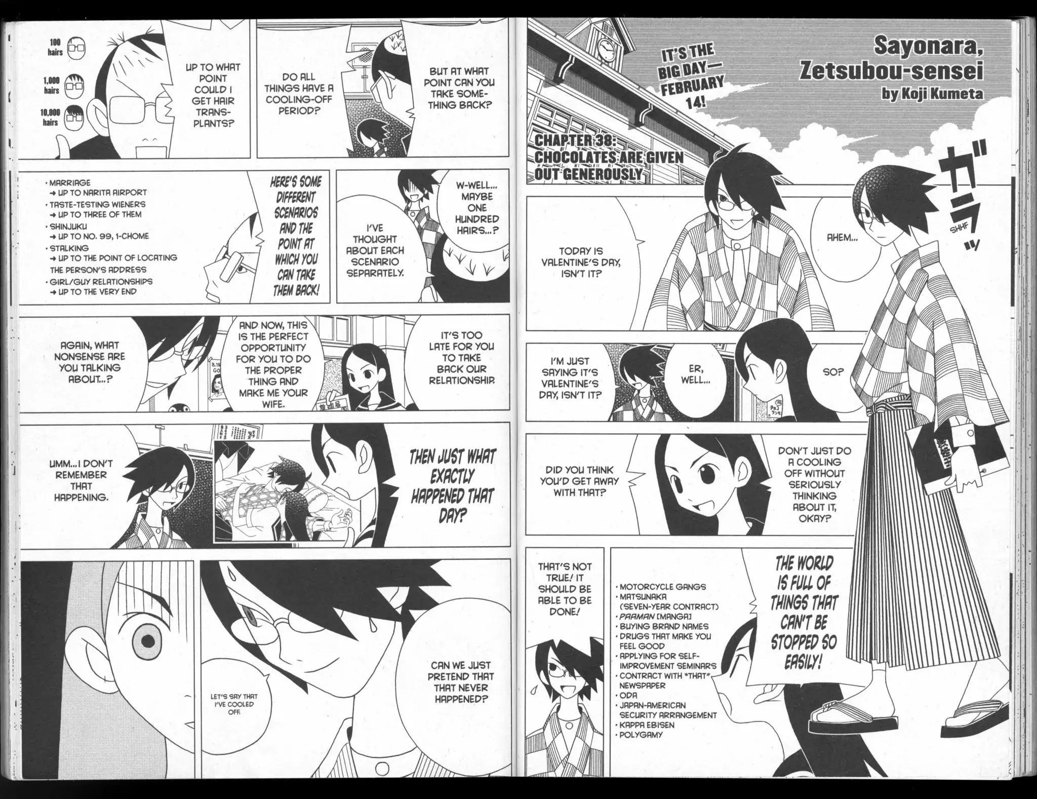Sayonara Zetsubou Sensei Chapter 38 page 5 - Chapter 38: Chocolates Returned Without Hesitation