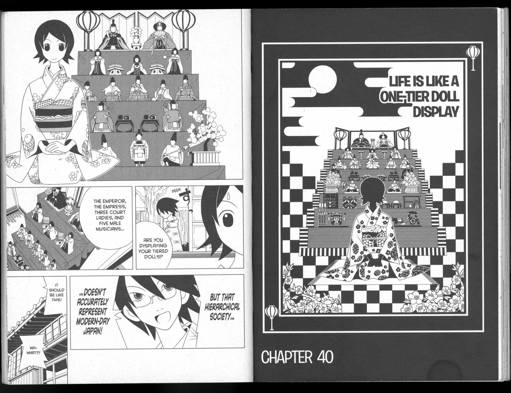 Sayonara Zetsubou Sensei Chapter 40 page 1 - Chapter 40: Life Is Like a One-Tier Doll Display