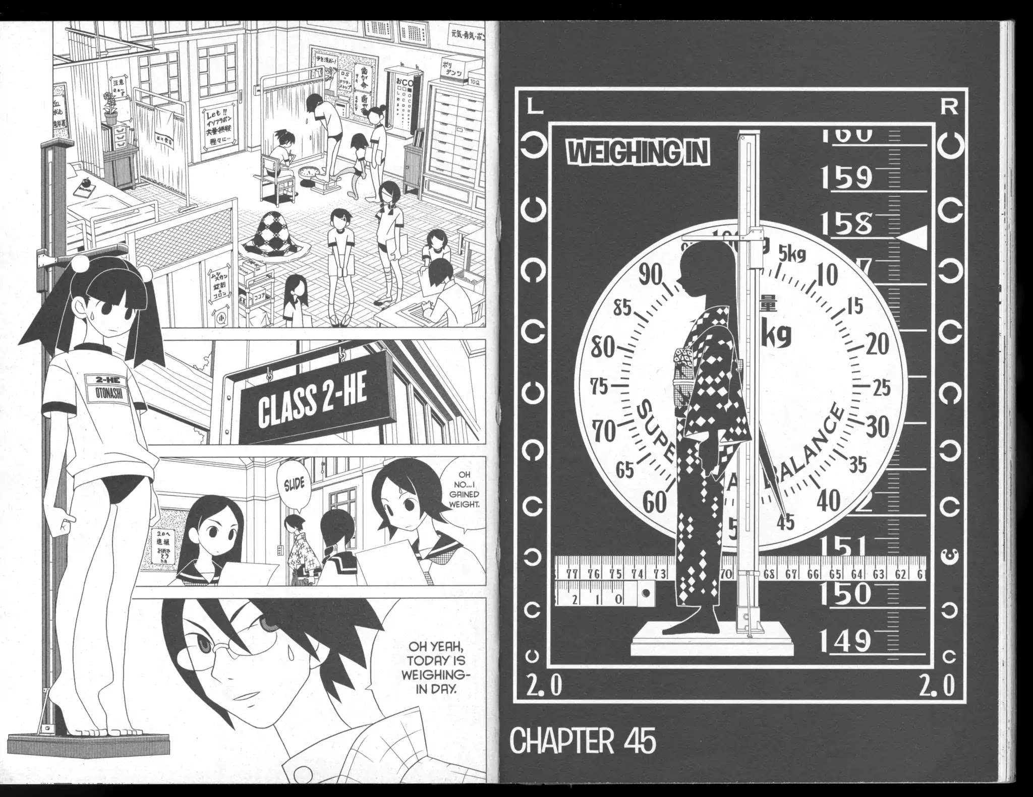 Sayonara Zetsubou Sensei Chapter 45 page 1 - Chapter 45: Weighting In