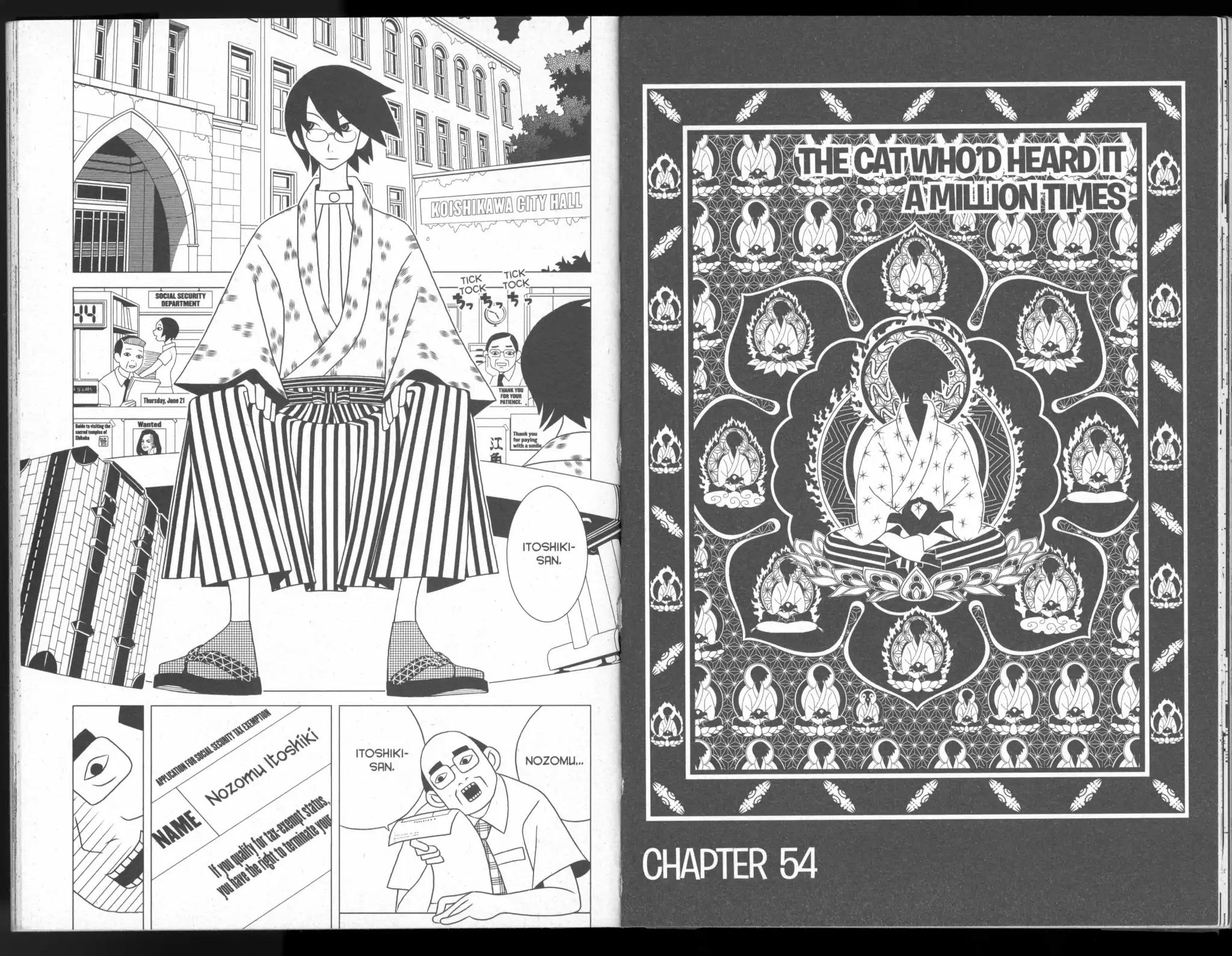 Sayonara Zetsubou Sensei Chapter 54 page 1 - Chapter 54: The Cat Who'd Heard It a Million Times