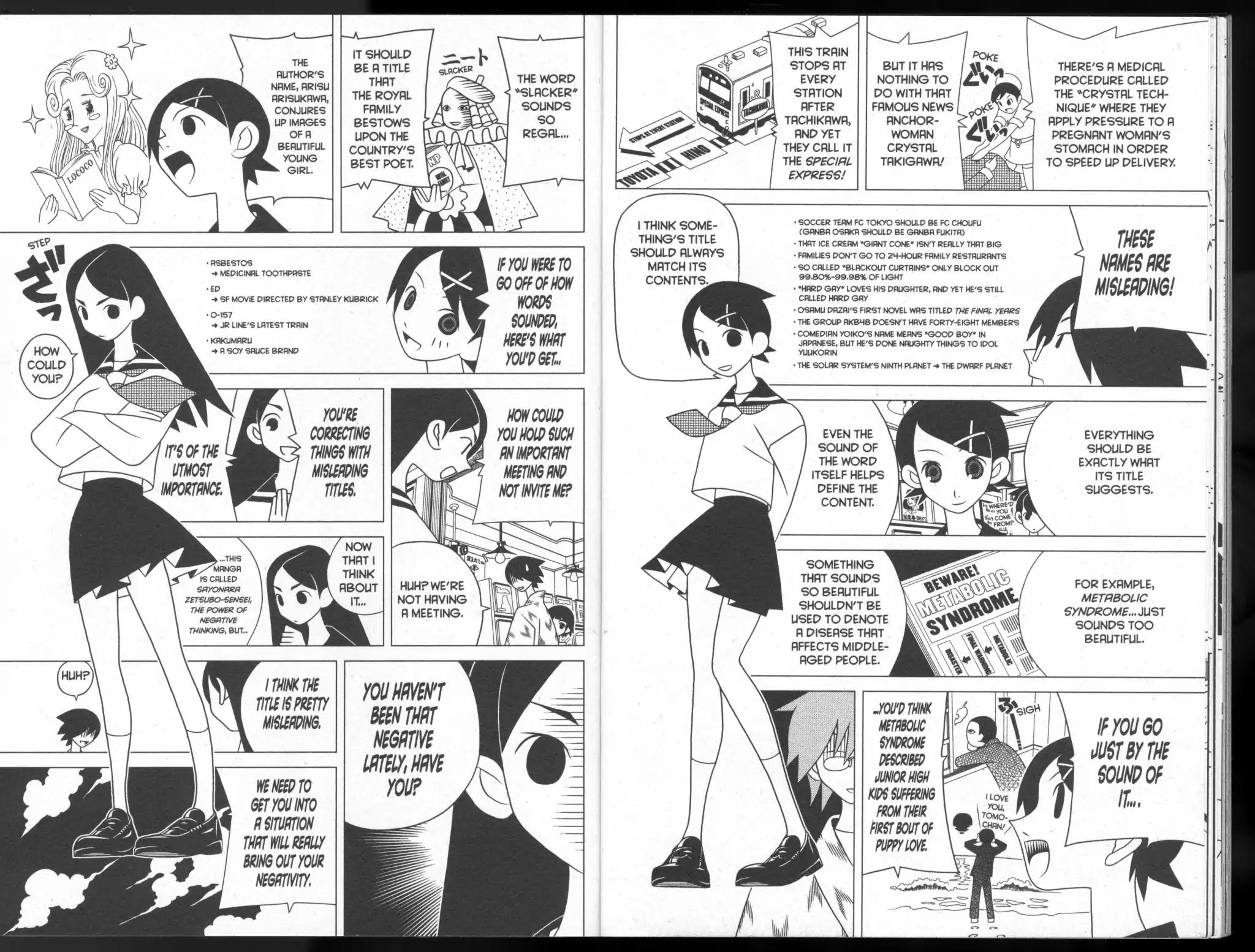 Sayonara Zetsubou Sensei Chapter 69 page 6 - Chapter 69: Confusing Names