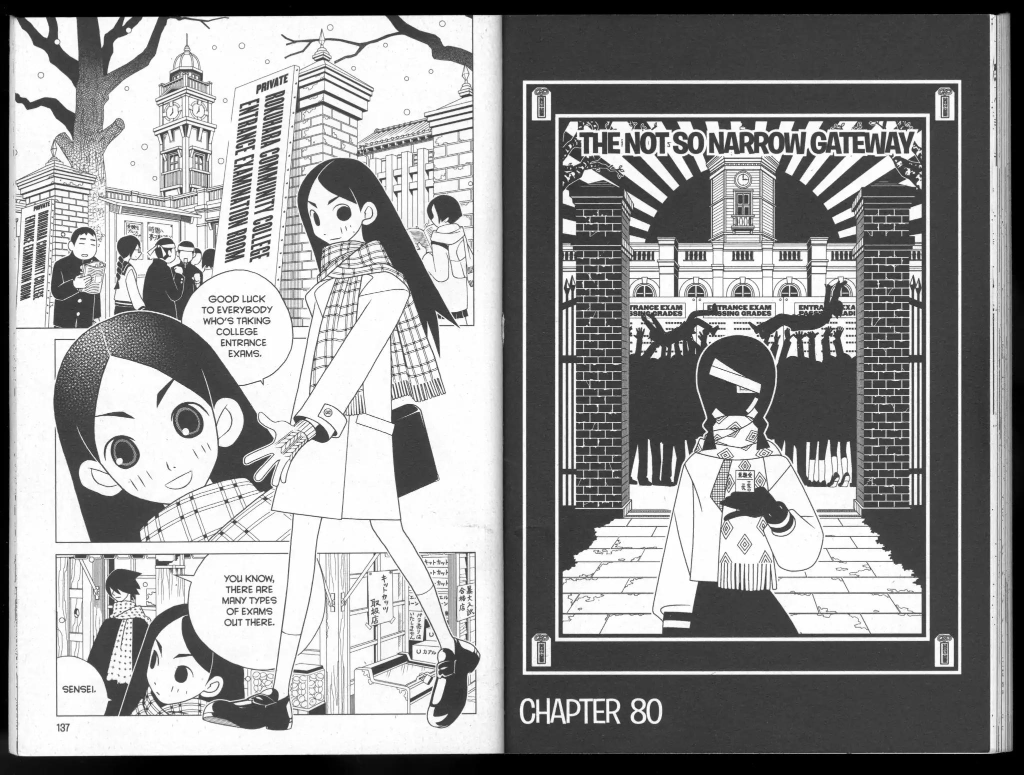 Sayonara Zetsubou Sensei Chapter 80 page 1 - Chapter 80: The Not So Narrow Gateway