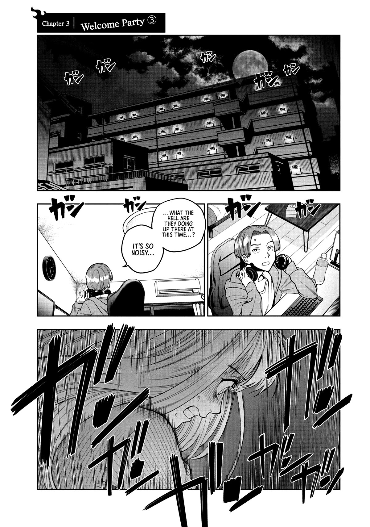 Scary Campus College University Chapter 3 page 1 - Chapter 3: Welcome Party ③