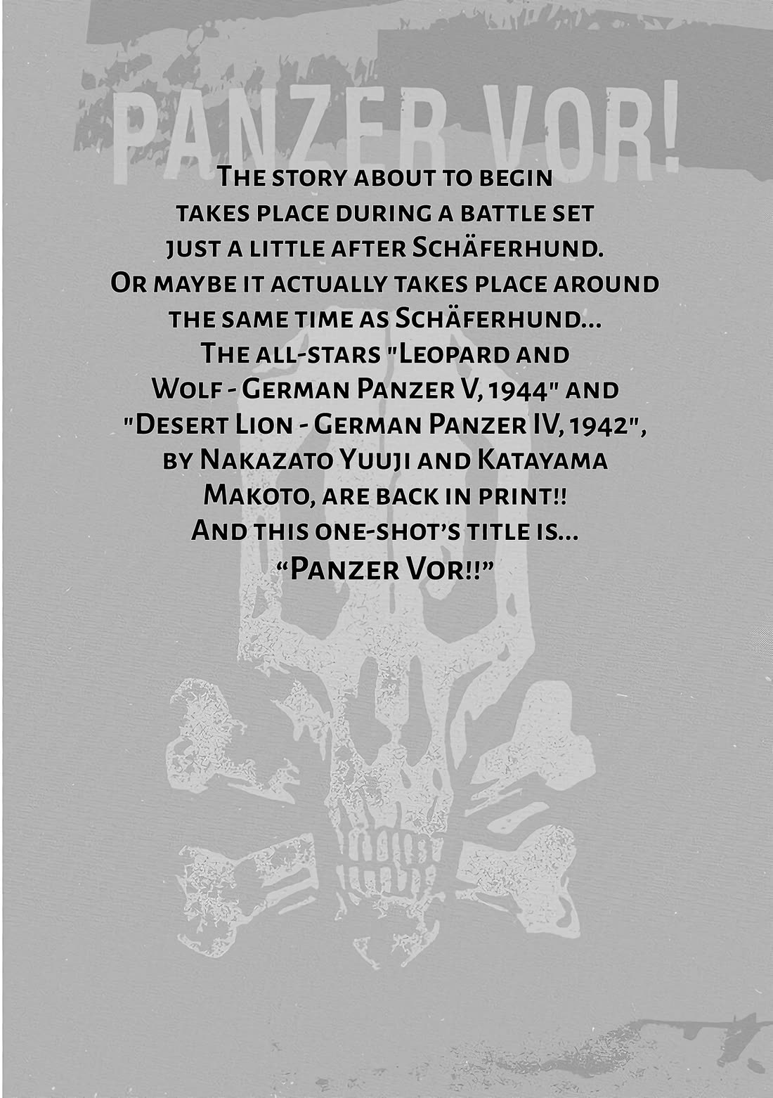 Schäferhund Chapter 26.1 page 1 - Chapter 26.1: The leopard and the wolf & the desert lion | Panzer Vor