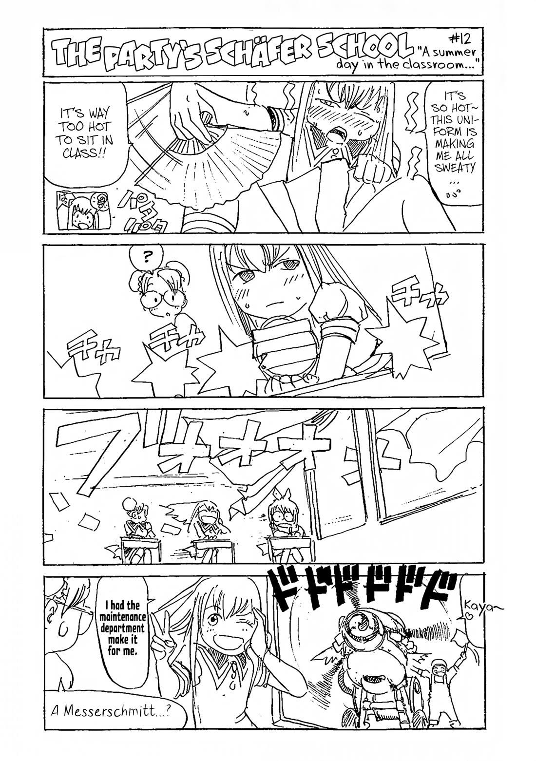 Schäferhund Chapter 26.2 page 4 - Chapter 26.2: Extra 4-koma: The party's Schäfer School