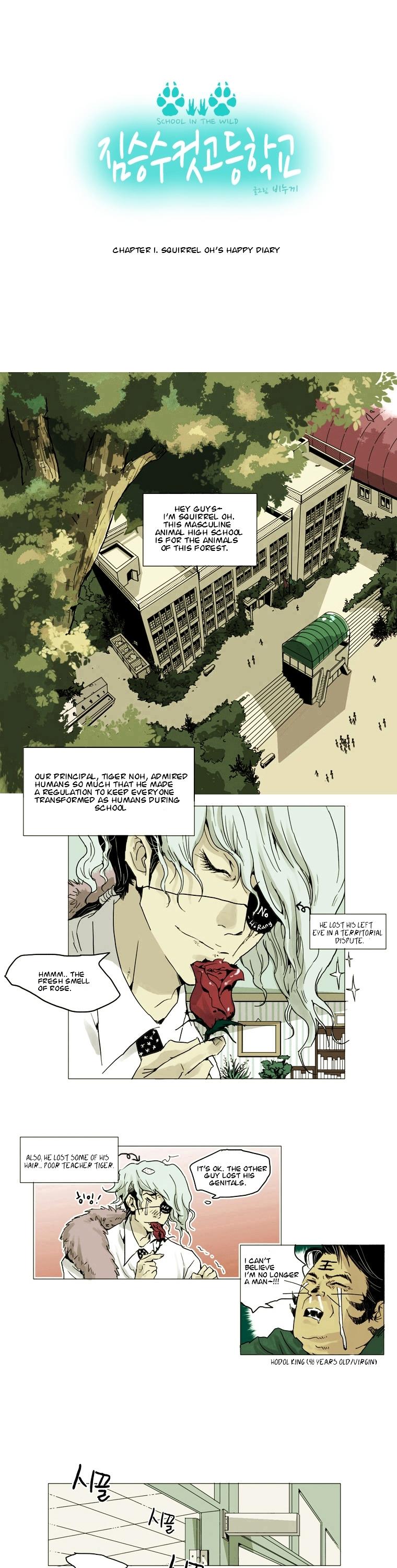 School in the Wild Chapter 1 page 3 - Chapter 1 : Squirrel Oh's Happy Diary