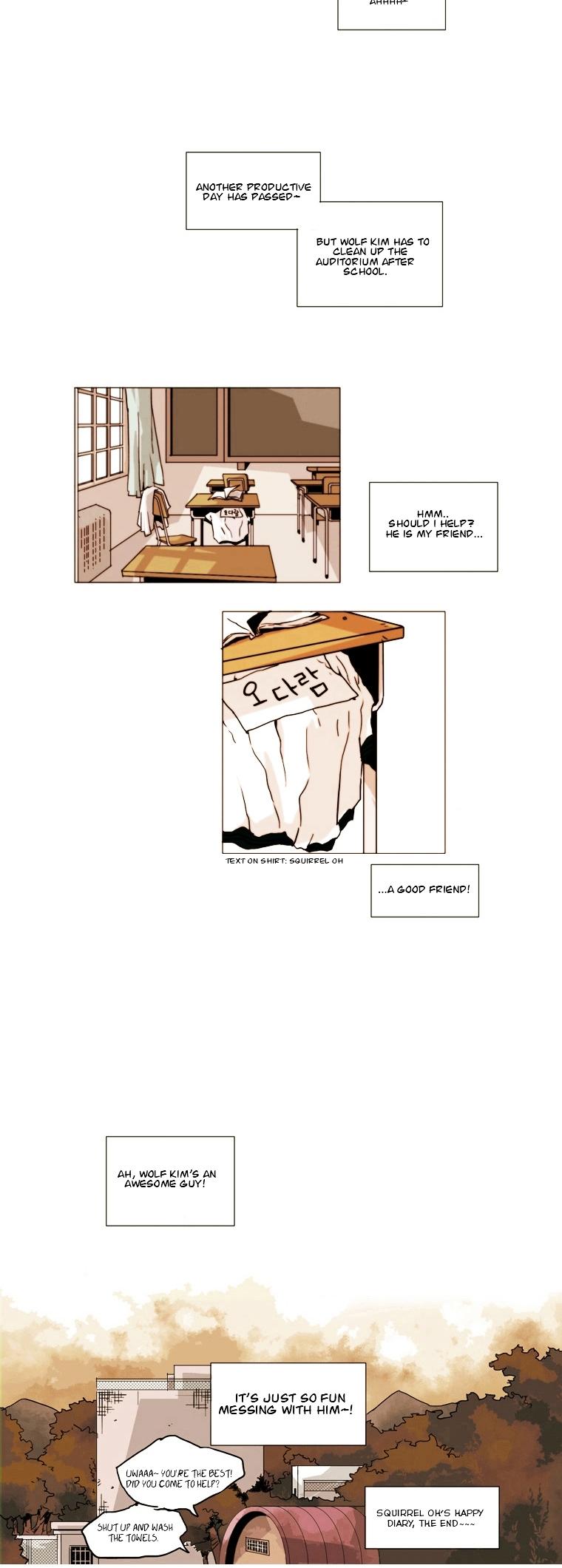 School in the Wild Chapter 1 page 8 - Chapter 1 : Squirrel Oh's Happy Diary