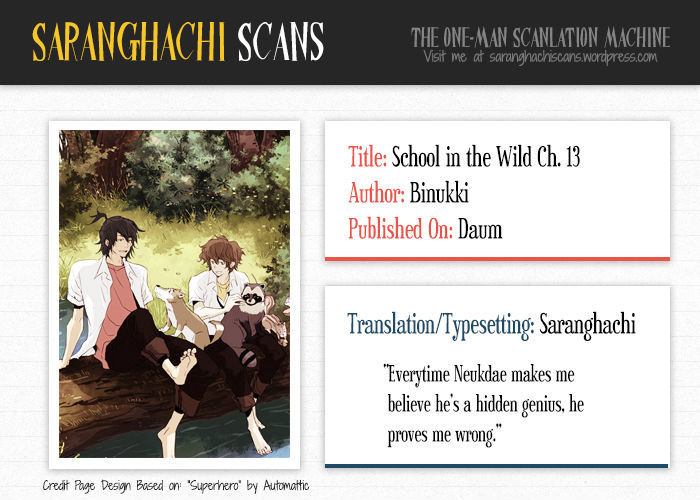 School in the Wild Chapter 13 page 1 - Chapter 13 : The Ways of the Villain...(5)